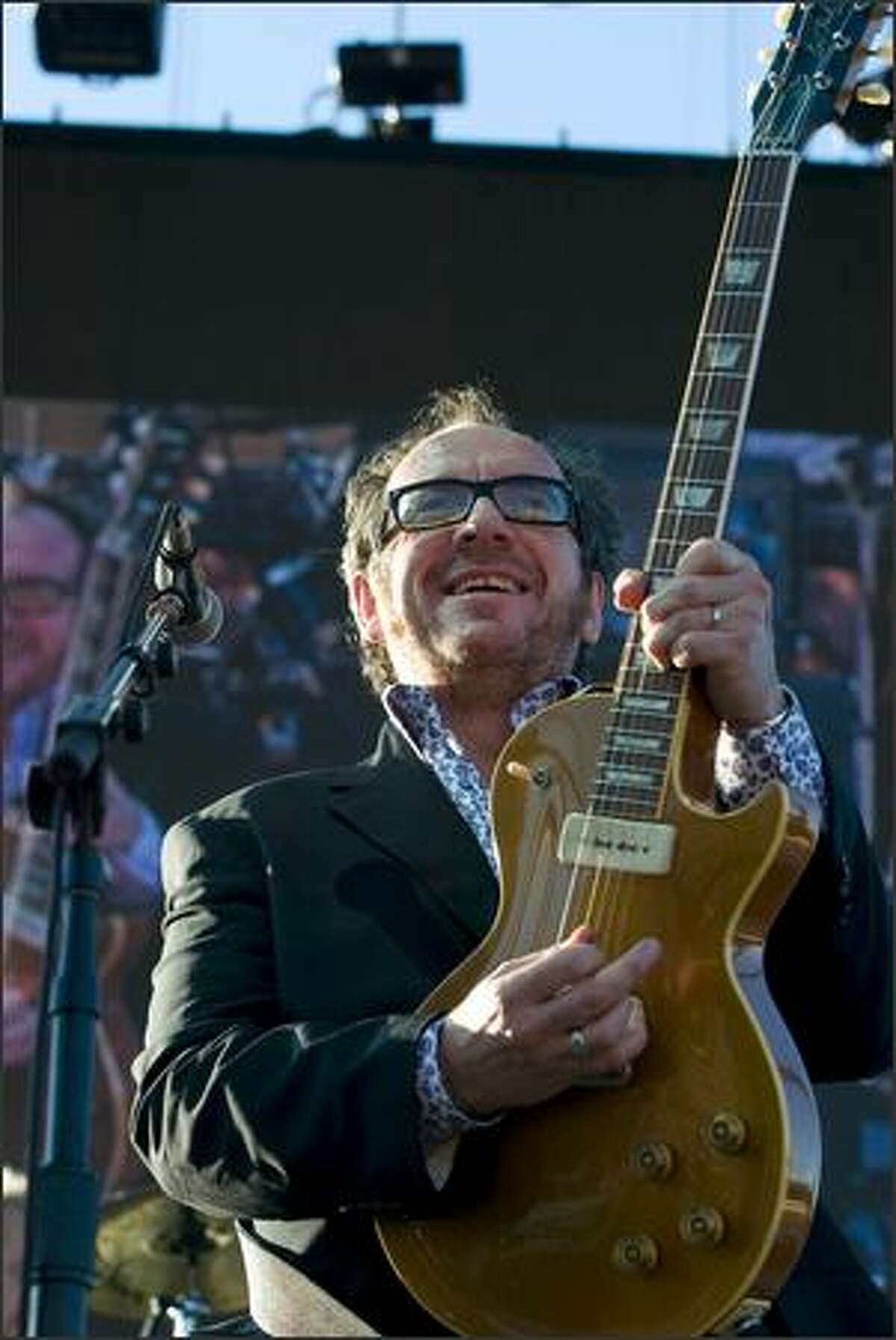 Elvis Costello performs with the Imposters at the Gorge Amphitheatre.
