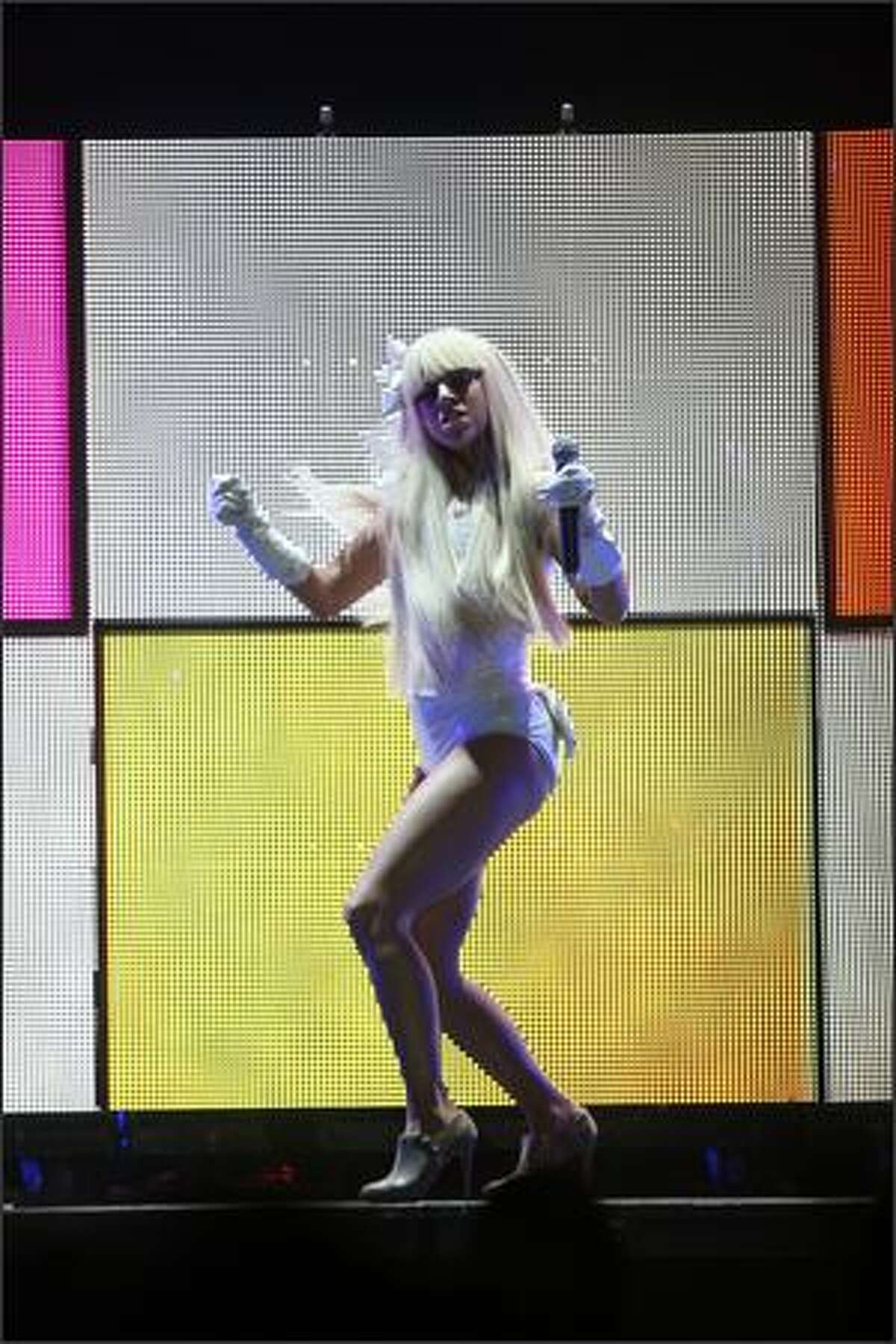 Lady Gaga performs at the Tacoma Dome in Tacoma on Saturday, No. 22, 2008.