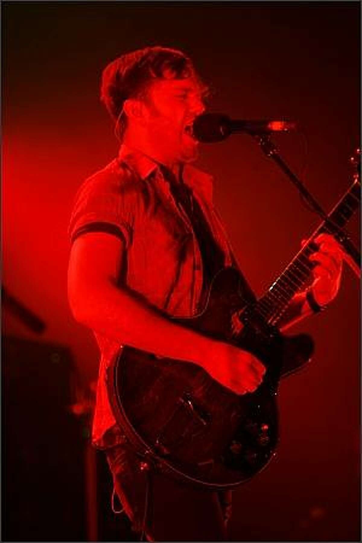 Kings of Leon lead vocalist Caleb Followill plays the Paramount Theater in Seattle.