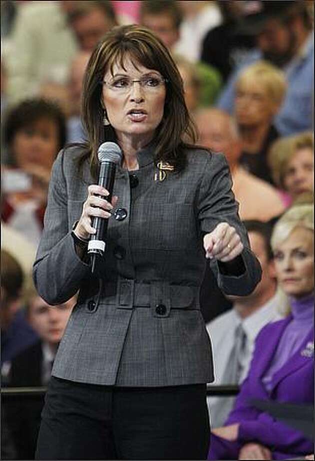 Sarah Palins Shiny Sweater Not A Good Choice Houston Chronicle 