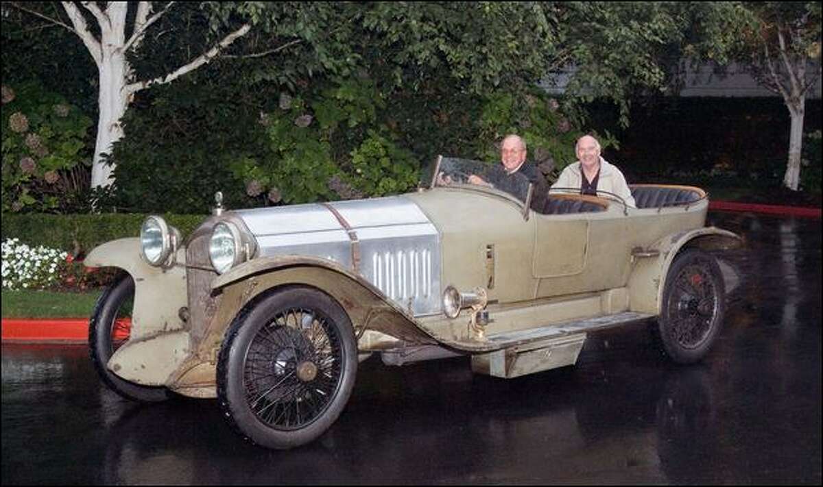 Charles Morse behind the wheel of the 1919 Turcat-Mery.