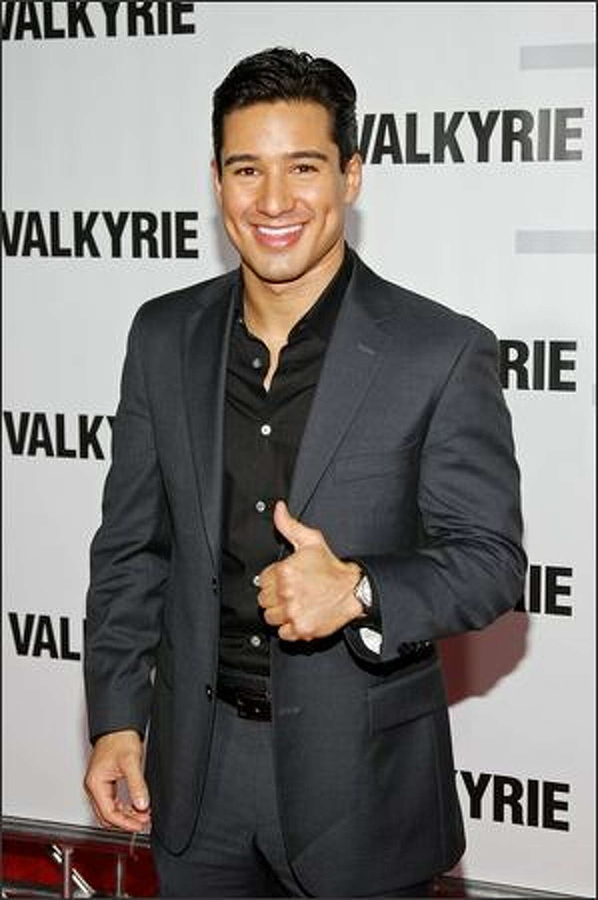 TV host/actor Mario Lopez attends the premiere of "Valkyrie" at Rose Hall inside the Time Warner Center on Monday in New York City.