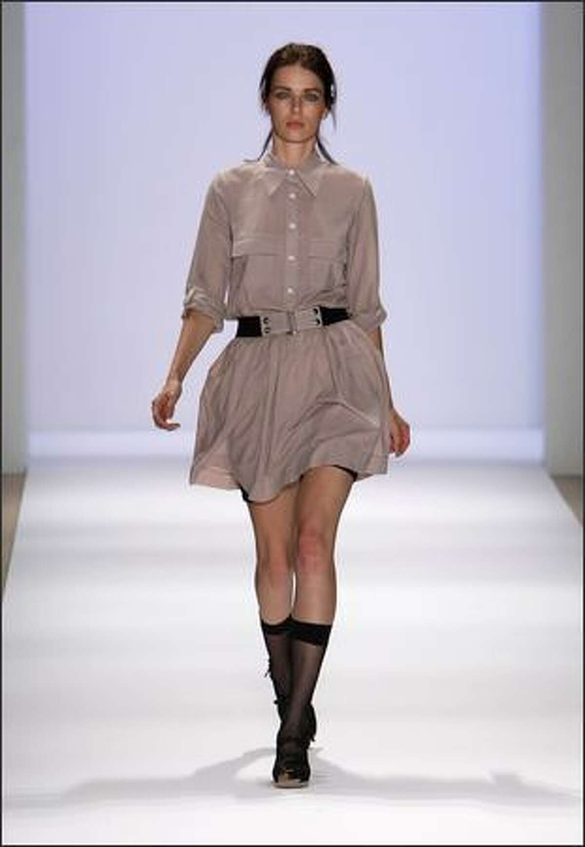 A model walks the runway during the Charlotte Ronson show.