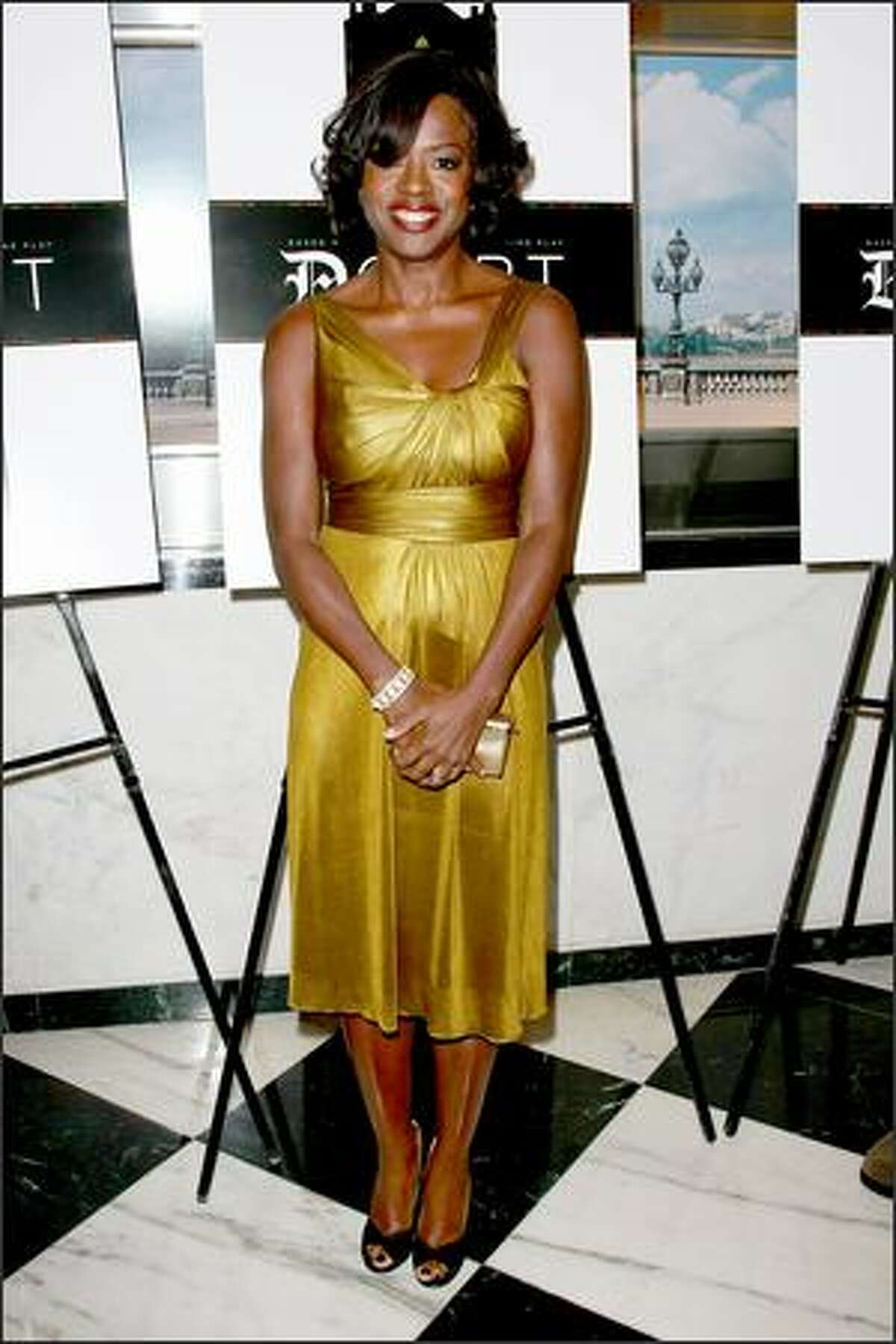 Actress Viola Davis attends the premiere of "Doubt" at the Paris Theater in New York City.