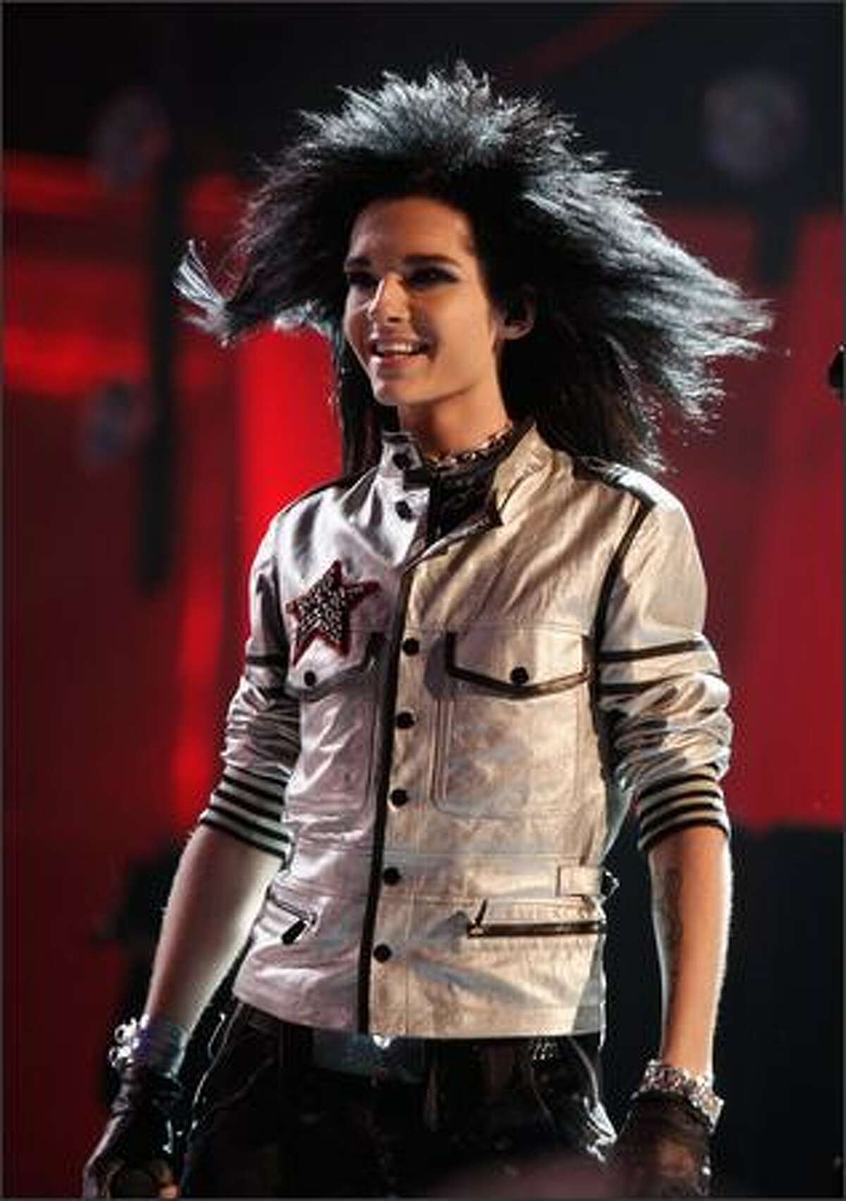 Musician Bill Kaulitz of Tokio Hotel performs.