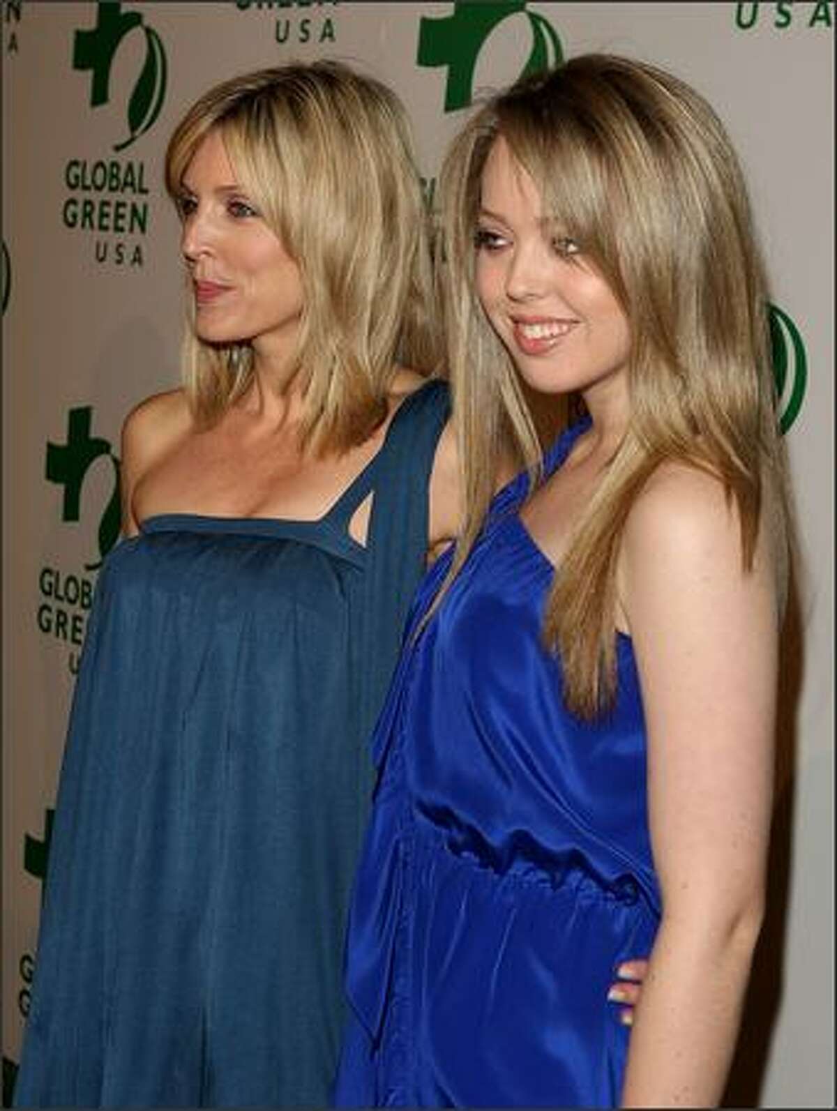 Socialite Marla Maples and Tiffany Trump arrive at Global Green USA's 6th Annual Pre-Oscar Party held at Avalon Hollwood in Hollywood, California.