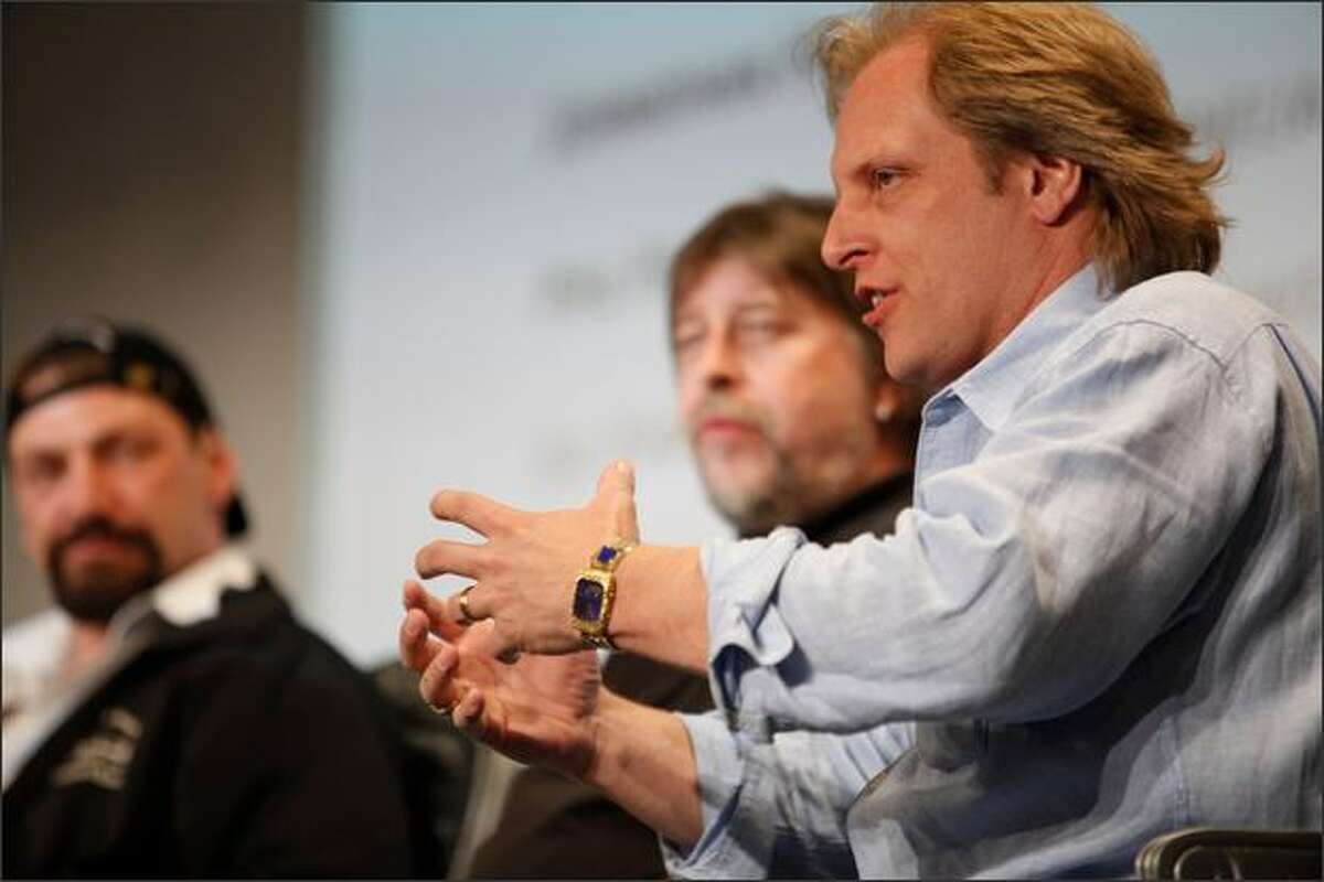 Captain Sig Hansen of the Northwestern answers questions from fans during CatchCon at the Bell Harbor Conference Center on Saturday in Seattle. (Thom Weinstein/Seattlepi.com)