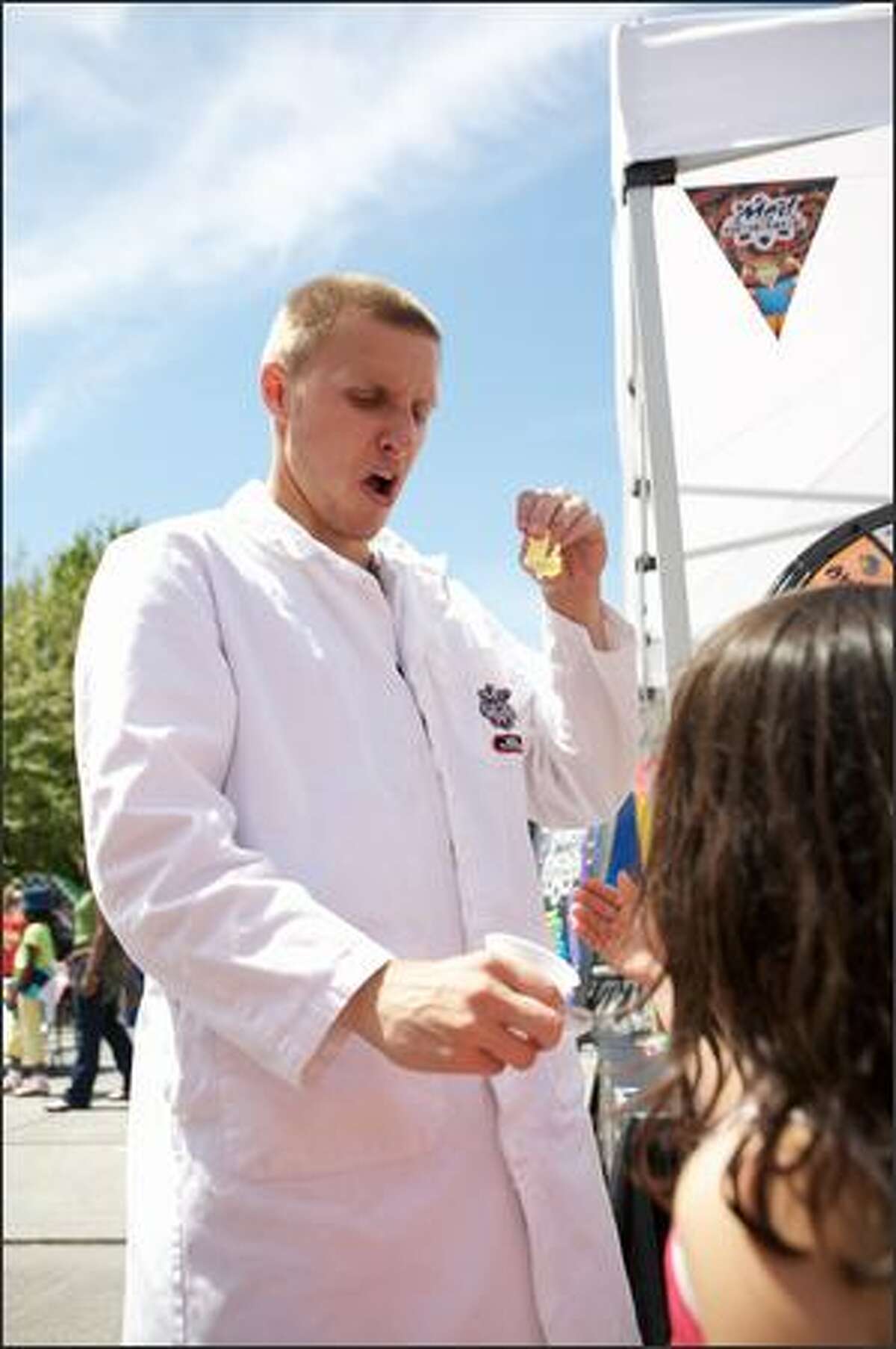 A Mad Science demonstrator.