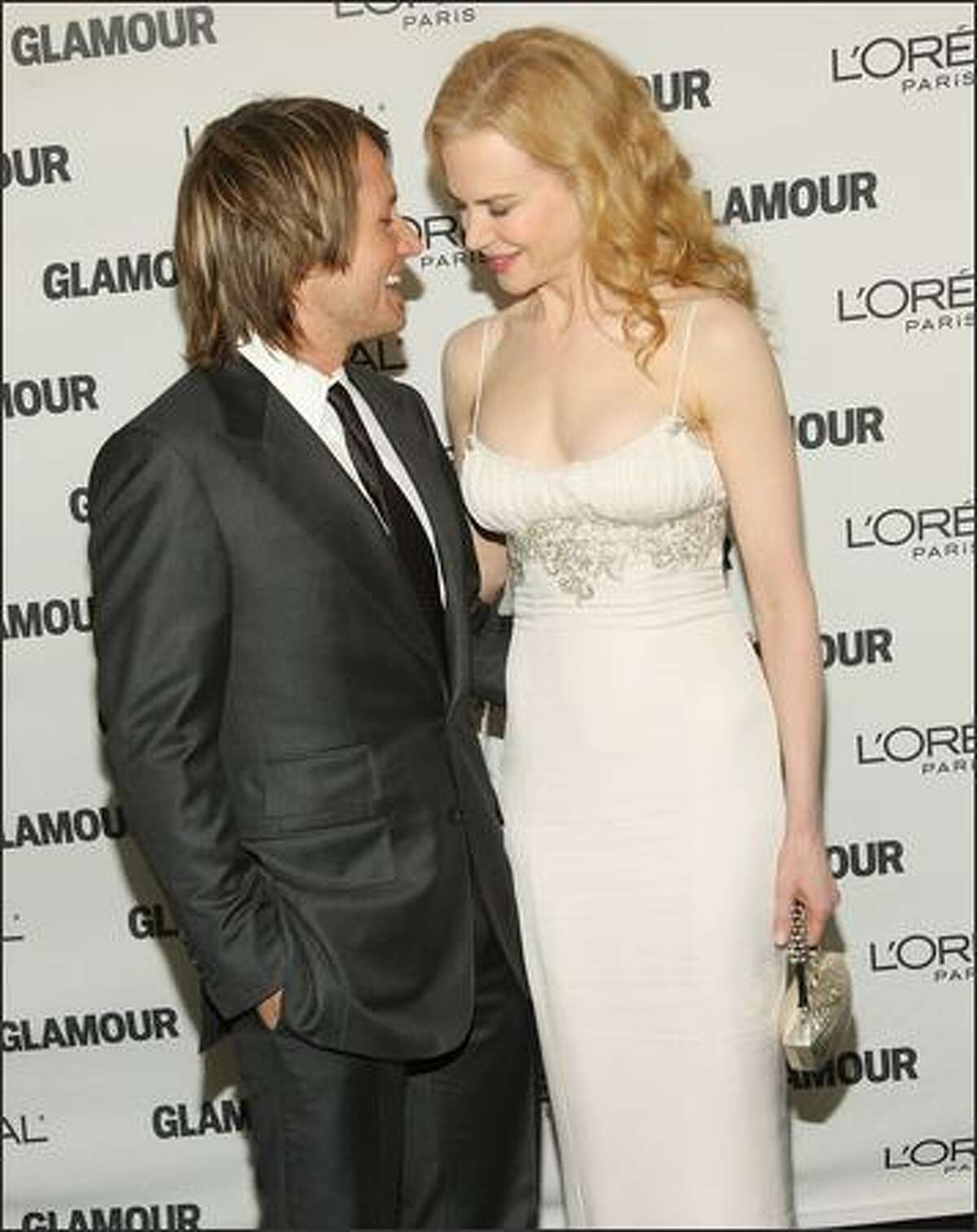 Singer/musician Keith Urban and wife actress Nicole Kidman attend the 2008 Glamour Women of the Year Awards at Carnegie Hall in New York City.