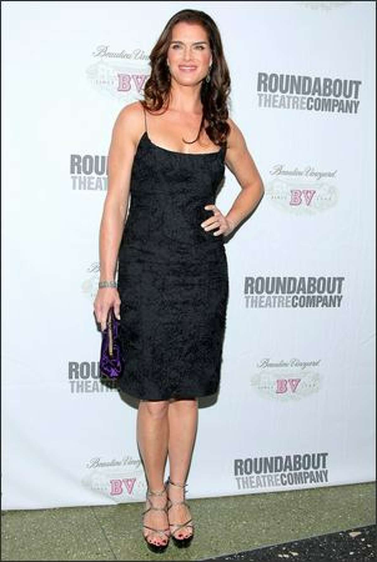 Actress Brooke Shields attends "Take Me Back To Manhattan," Roundabout Theatre Company's annual spring gala at Roseland Ballroom on Monday in New York City.