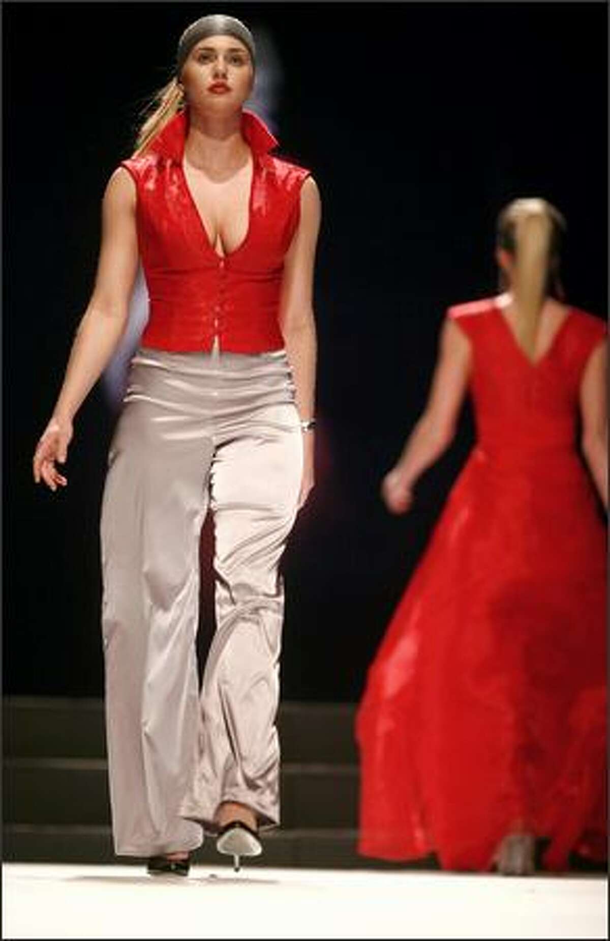 Model Andrea VanLaar walks the runway.
