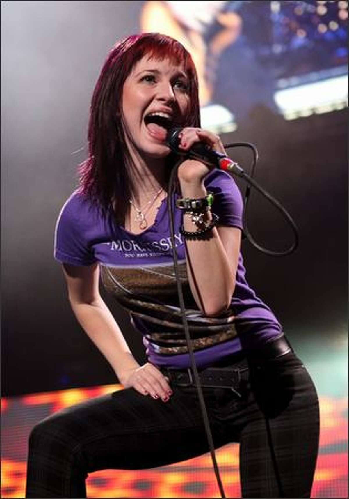Singer Hayley Williams of Paramore performs.