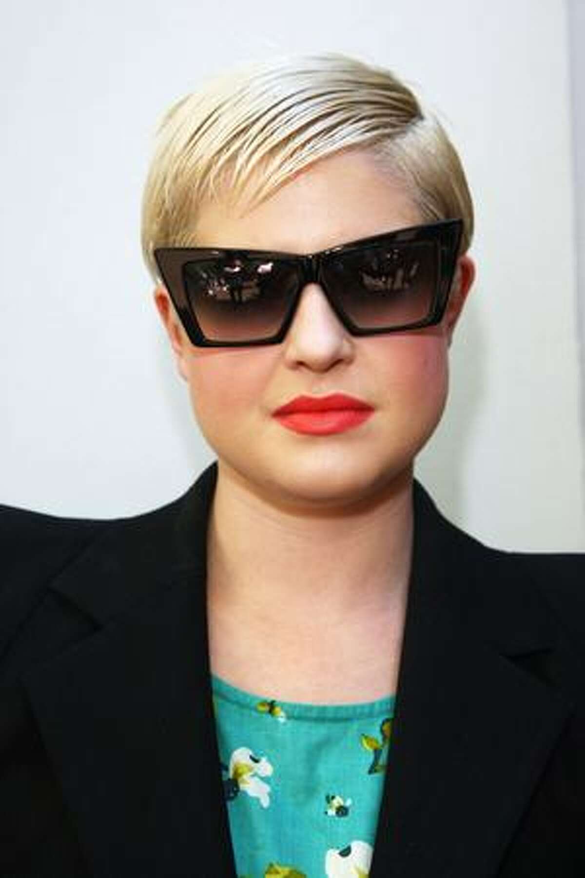 Kelly Osbourne poses backstage prior the Frankie Morello show as part of Milan Menswear Fashion Week Spring/Summer 2010 on Sunday in Milan, Italy.