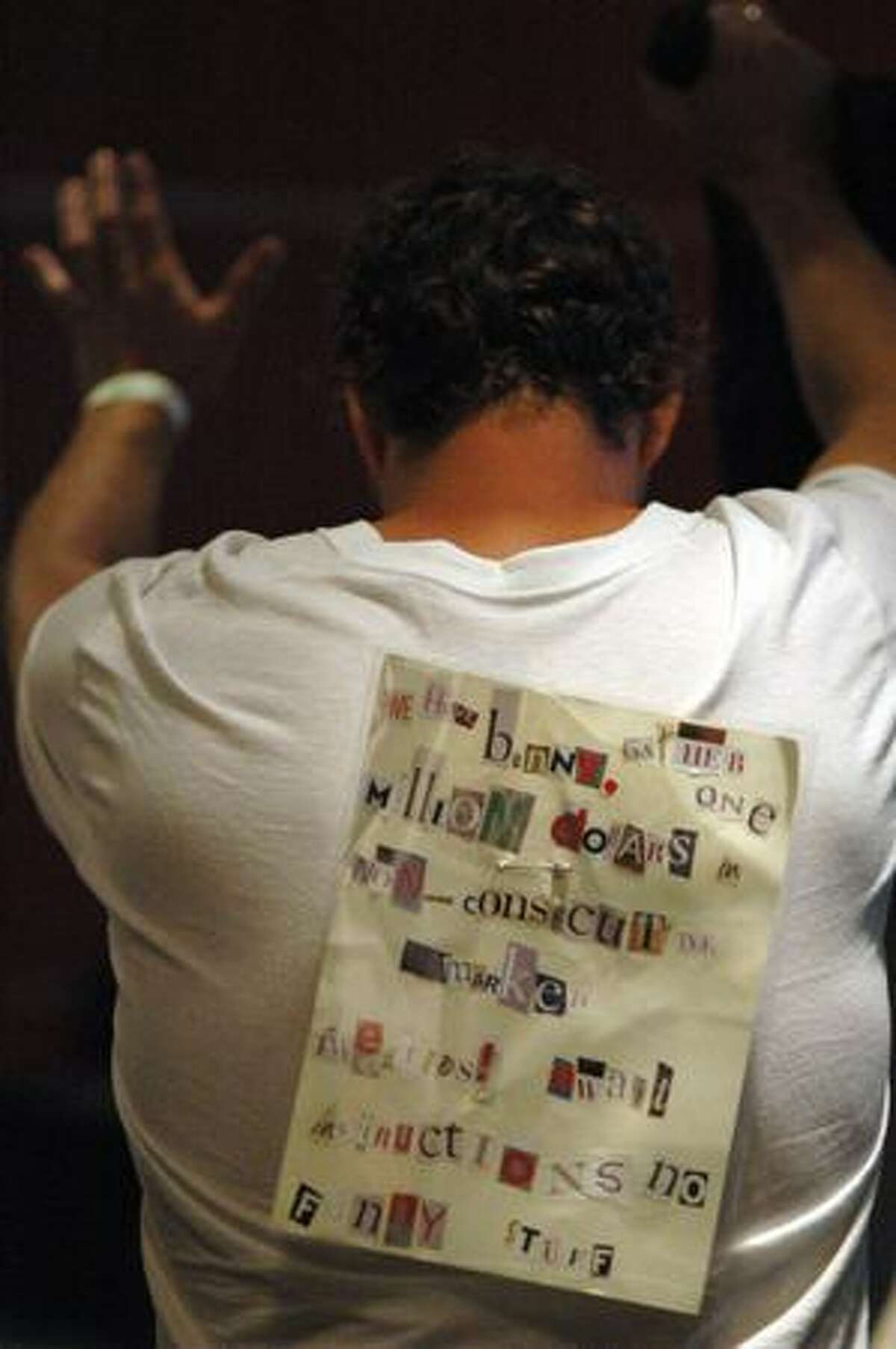 One Lebowski Fest attendee sported this T-shirt decorated with the ransom note from the movie.