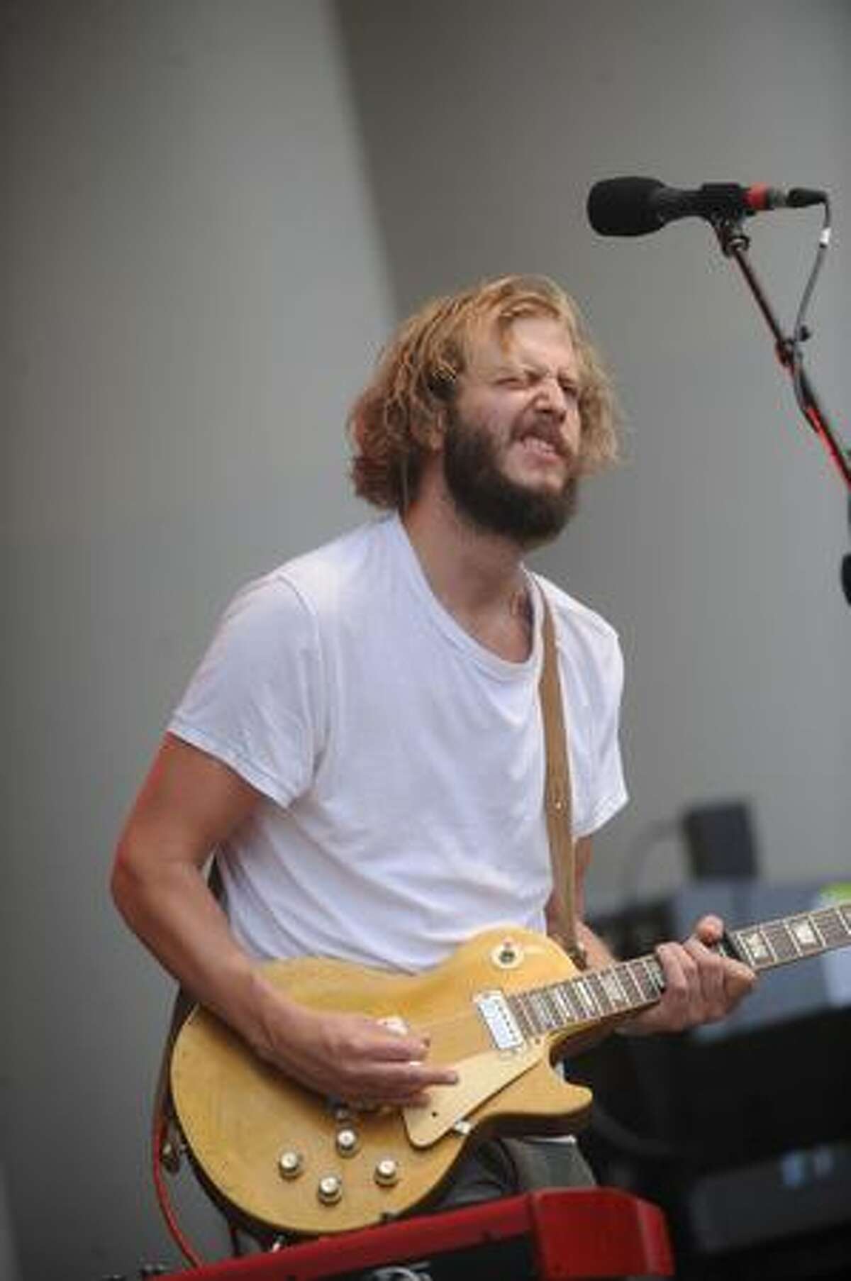 Justin Vernon of Bon Iver performs during the 2009 Lollapalooza Music Festival at Grant Park on Friday in Chicago, Illinois.