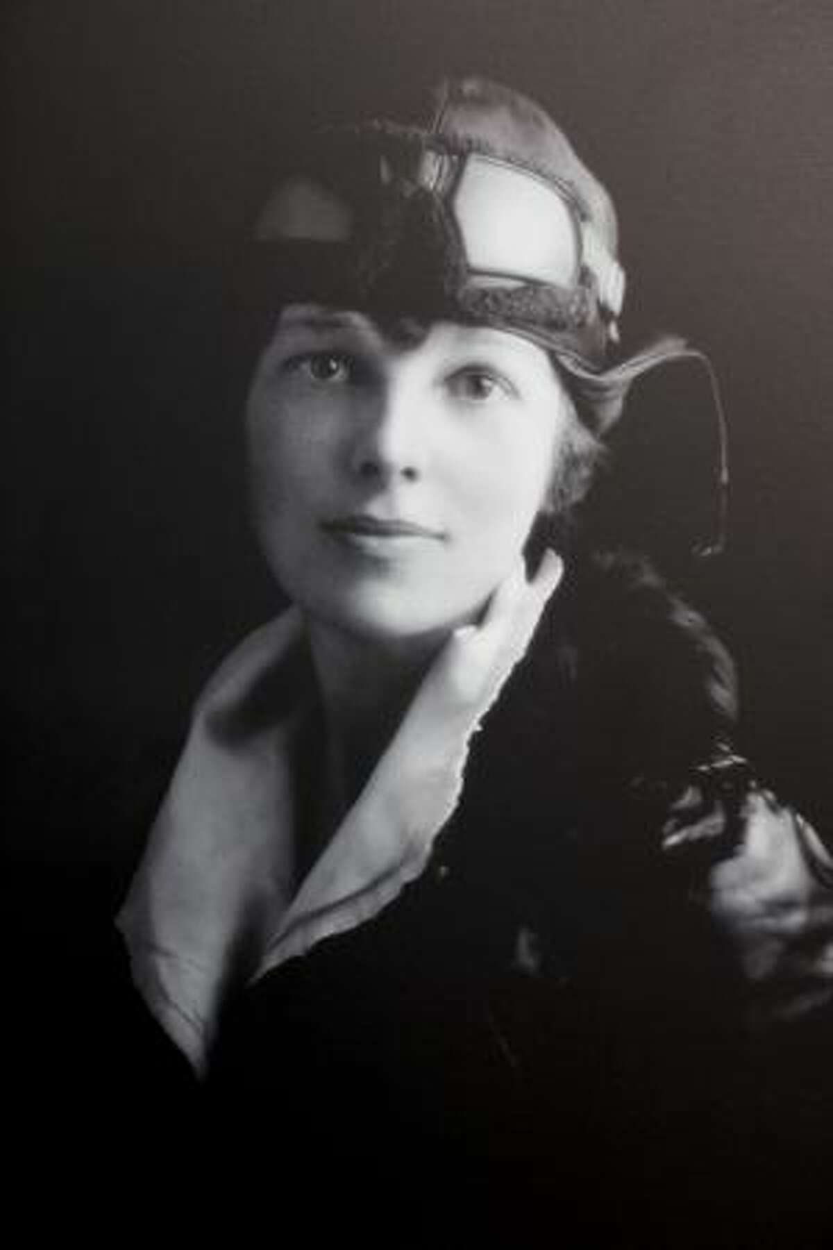 Amelia Earhart's photo taken for her pilot's license at the new Amelia Earhart exhibit at The Museum of Flight. The exhibit opens on Saturday October 24, 2009.