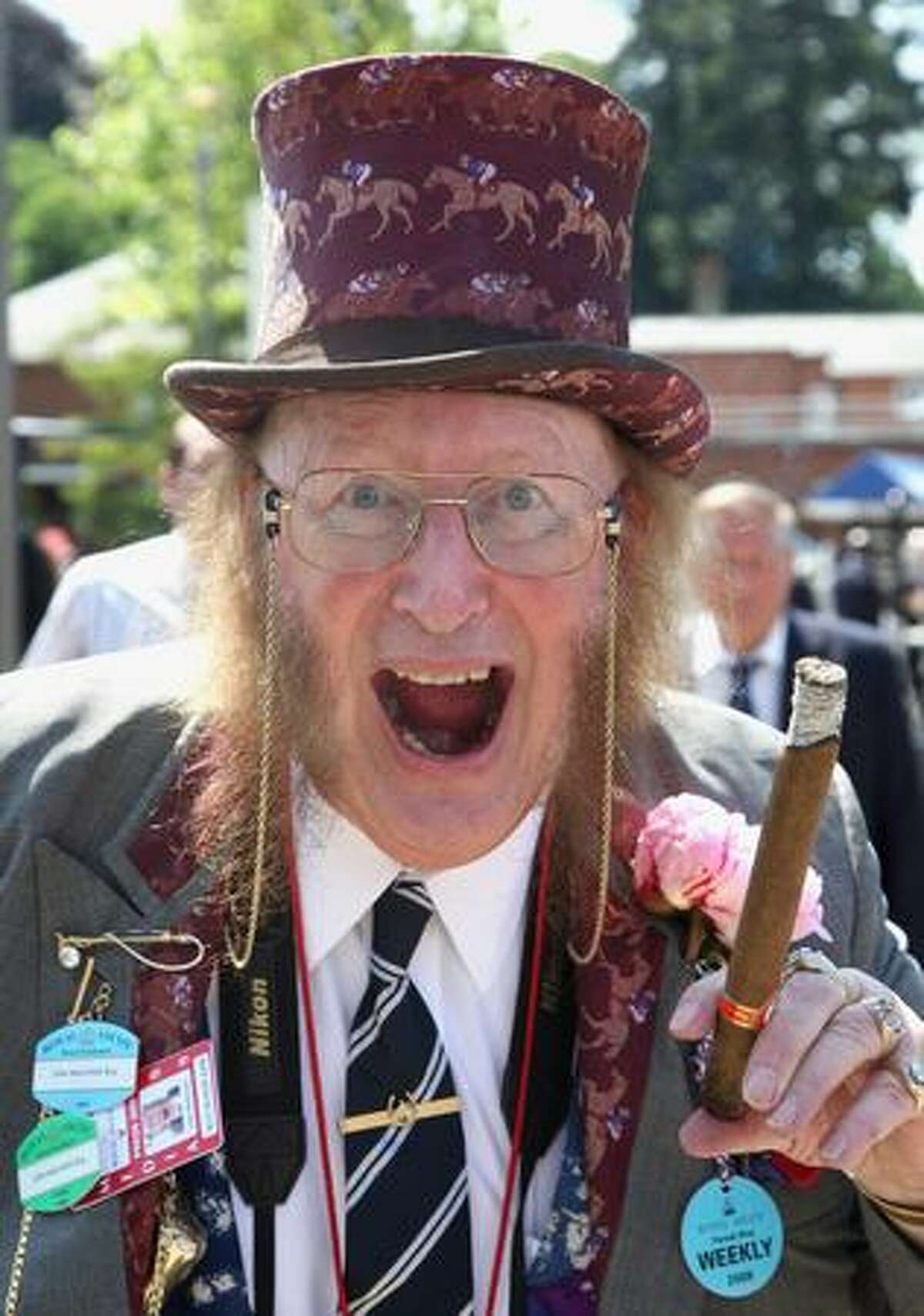 Racing pundit John McCririck poses on the first day of Royal Ascot 2009 at Ascot Racecourse in Ascot, England.