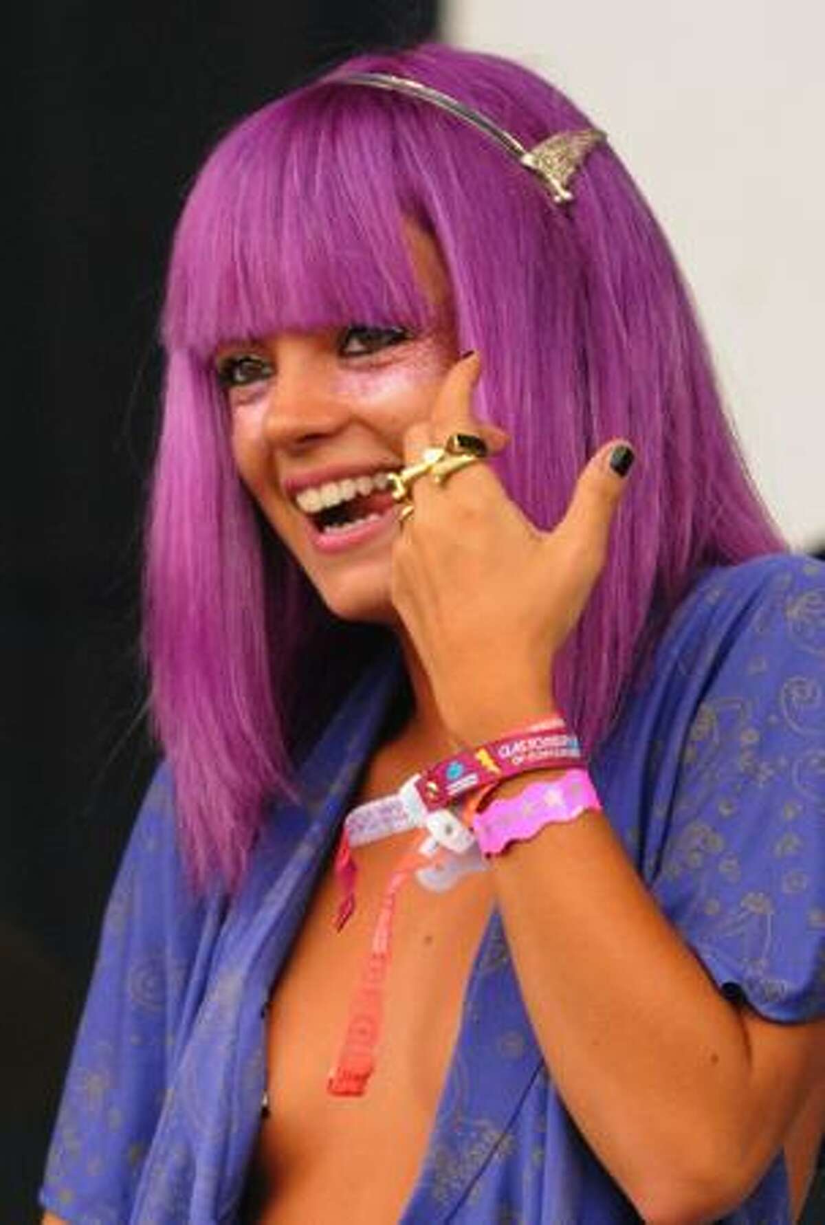 Lily Allen performs on the Pyramid Stage during day 2 of the Glastonbury Festival at Worthy Farm in Pilton in Glastonbury, England.