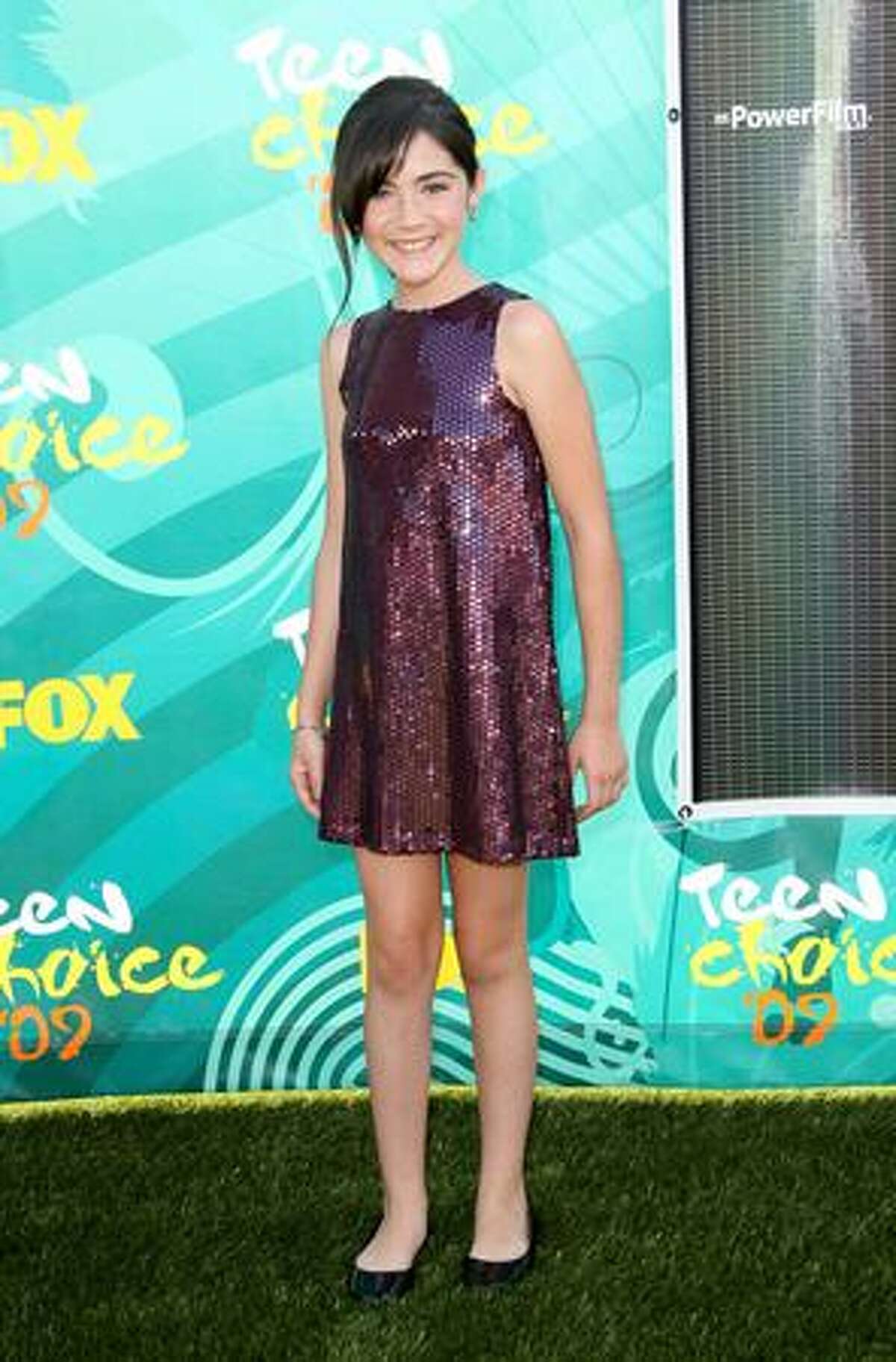 Actress Isabelle Fuhrman arrives at the 2009 Teen Choice Awards held at Gibson Amphitheatre on Sunday in Universal City, California.