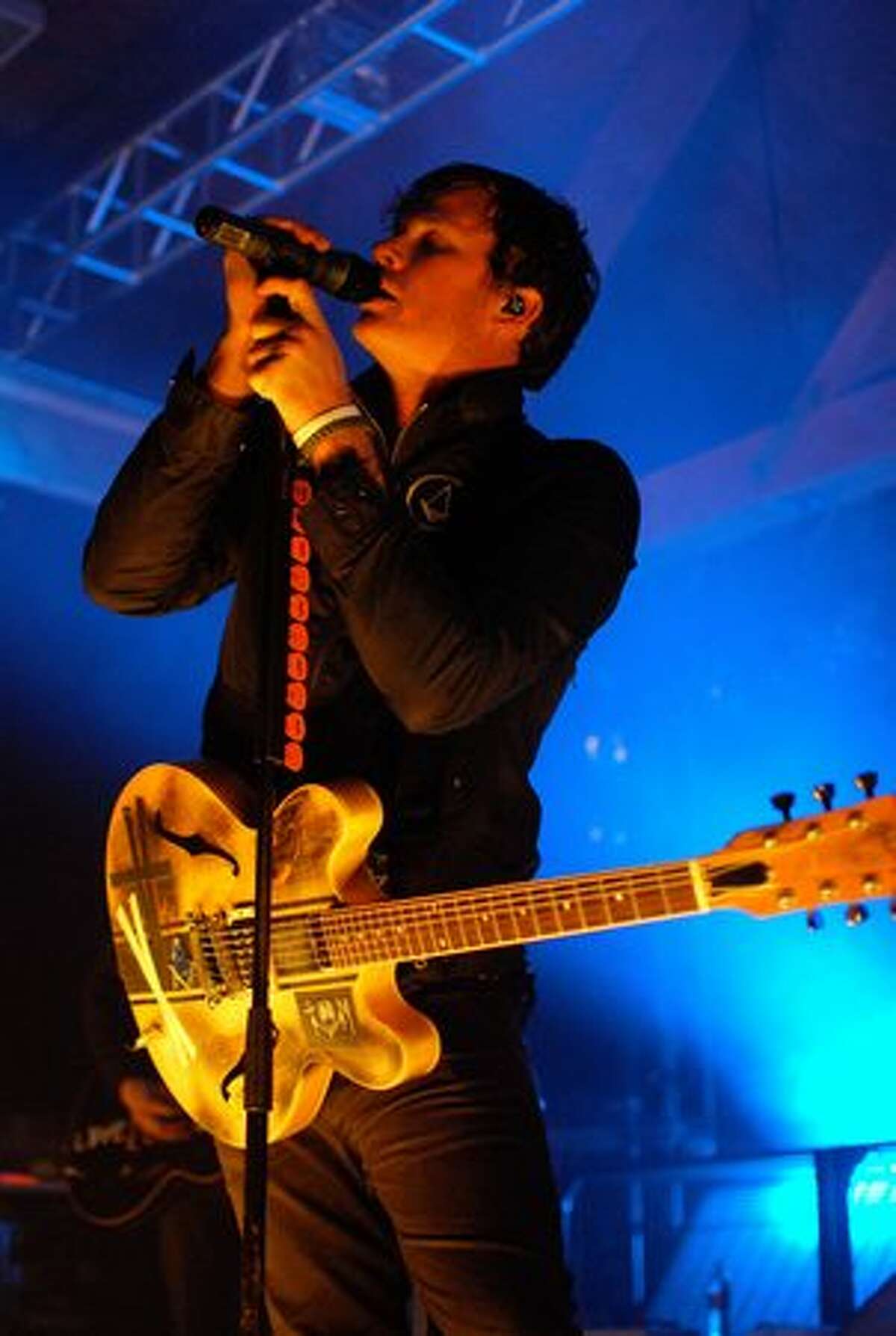 Angels and Airwaves frontman Tom DeLonge, formerly of blink 182, performing at Showbox Sodo on April 7, 2010.