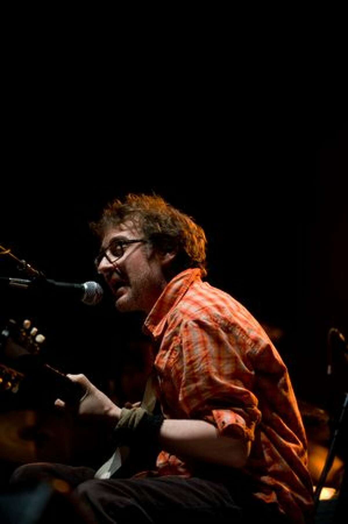 Califone performs on stage at the Paramount Theatre opening for Wilco on Feb. 6, 2010. (Chona Kasinger/seattlepi.com)