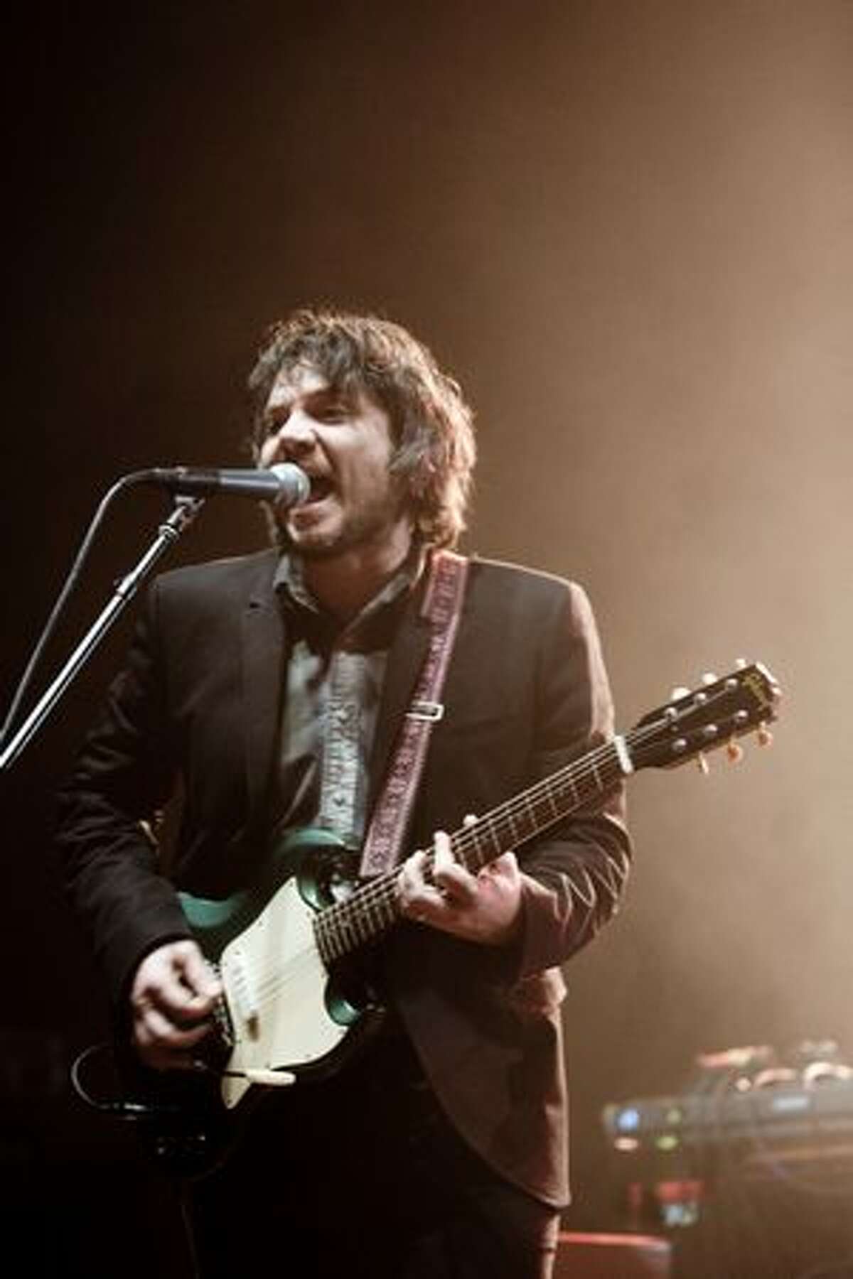Front man Jeff Tweedy of Wilco performing at the Paramount Theatre on Feb. 10. (Chona Kasinger/seattlepi.com)