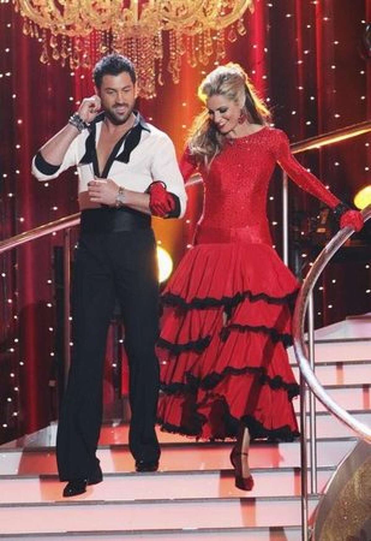 Sportscaster Erin Andrews and her partner, professional dancer Maksim Chmerkovskiy.