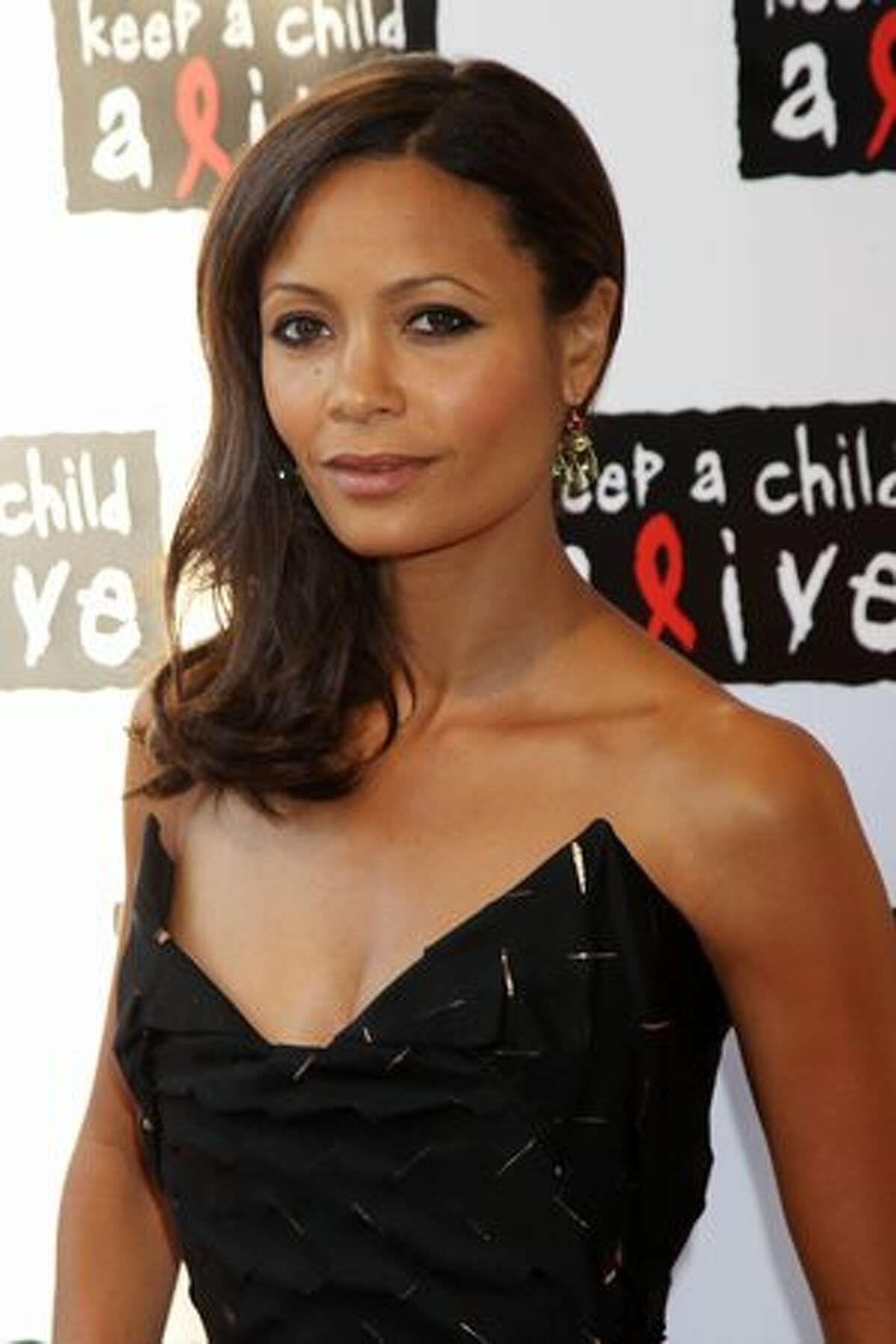 Thandie Newton arrives at the Keep A Child Alive Black Ball held at St John's, Smith Square on May 27 in London, England.