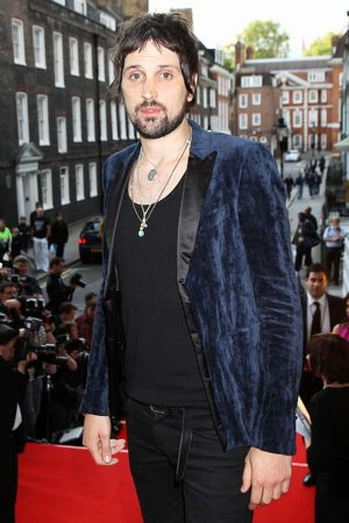 Serge Pizzorno of Kasabian arrives at the Keep A Child Alive Black Ball held at St John's, Smith Square on May 27 in London, England.