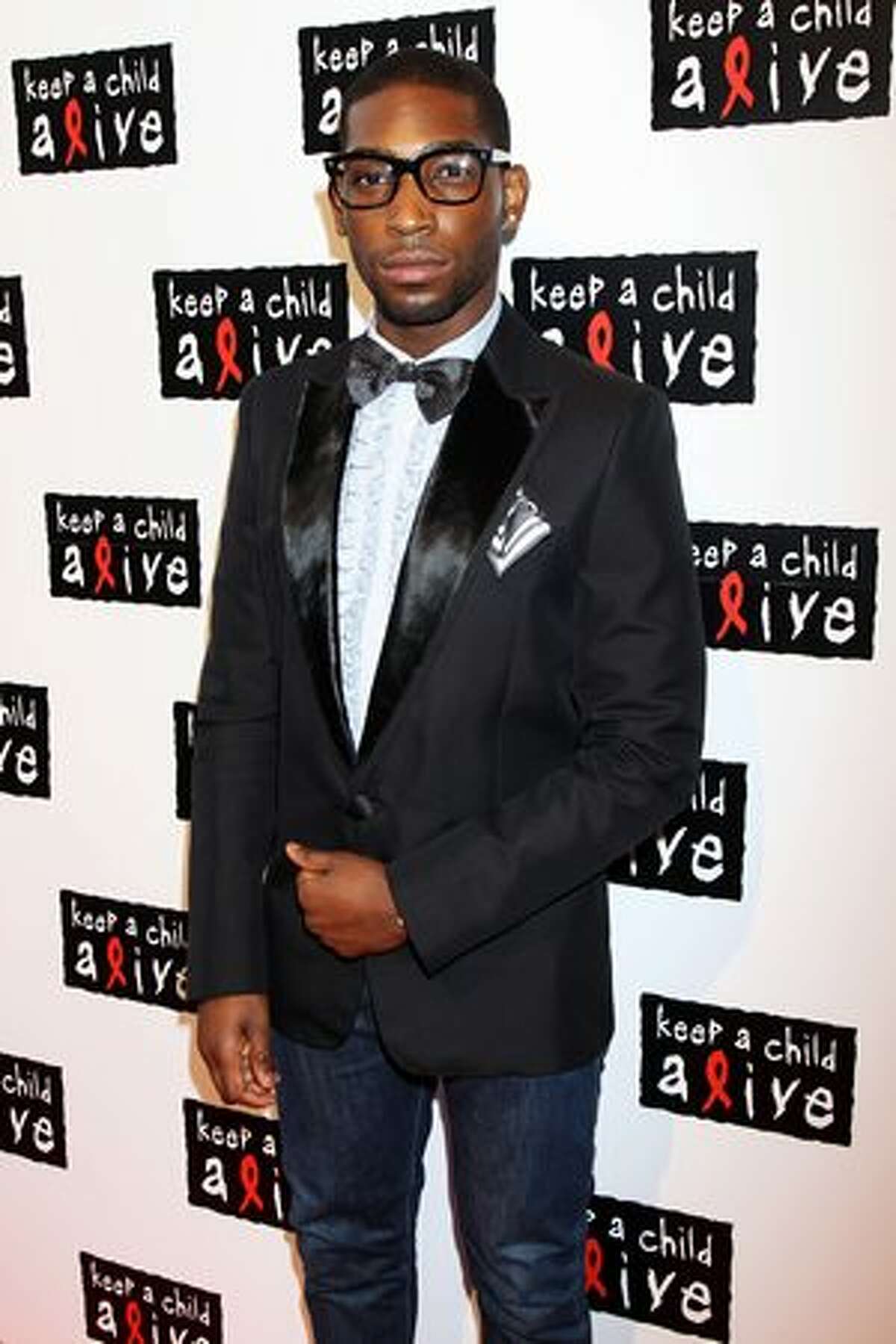 Tinie Tempah arrives at the Keep A Child Alive Black Ball held at St John's, Smith Square on May 27 in London, England.