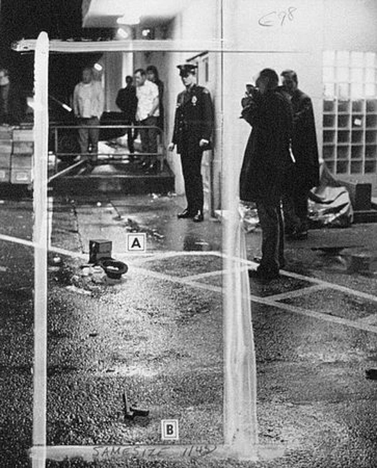 This is the scene where Seattle Police Officer Robert Allshaw was shot, Nov. 11, 1968 at the Pinehurst IGA grocery store.