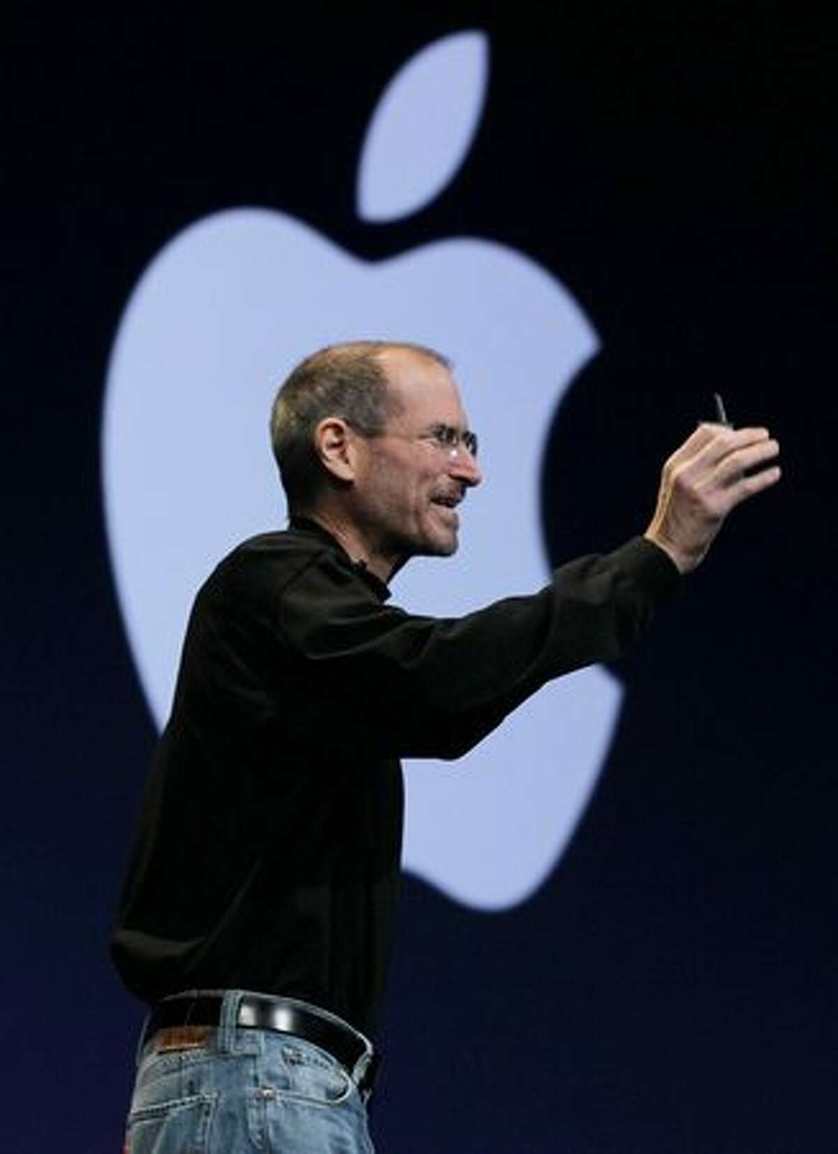 Apple CEO Steve Jobs delivers the opening keynote at the 2010 Apple Worldwide Developers conference June 7, 2010, in San Francisco.
