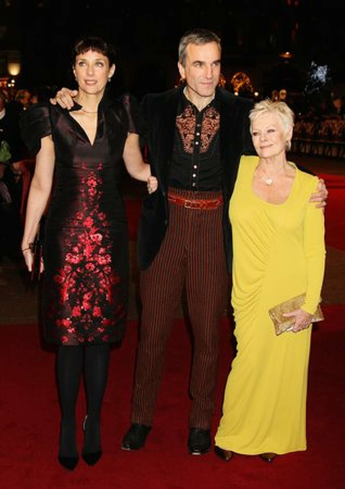Rebecca Miller, Daniel Day-Lewis and actress Dame Judi Dench attends the World Premiere of 'Nine.'