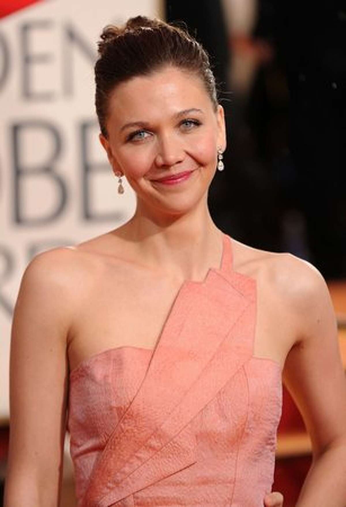 Actress Maggie Gyllenhaal arrives at the 67th Annual Golden Globe Awards held at The Beverly Hilton Hotel in Beverly Hills, California.