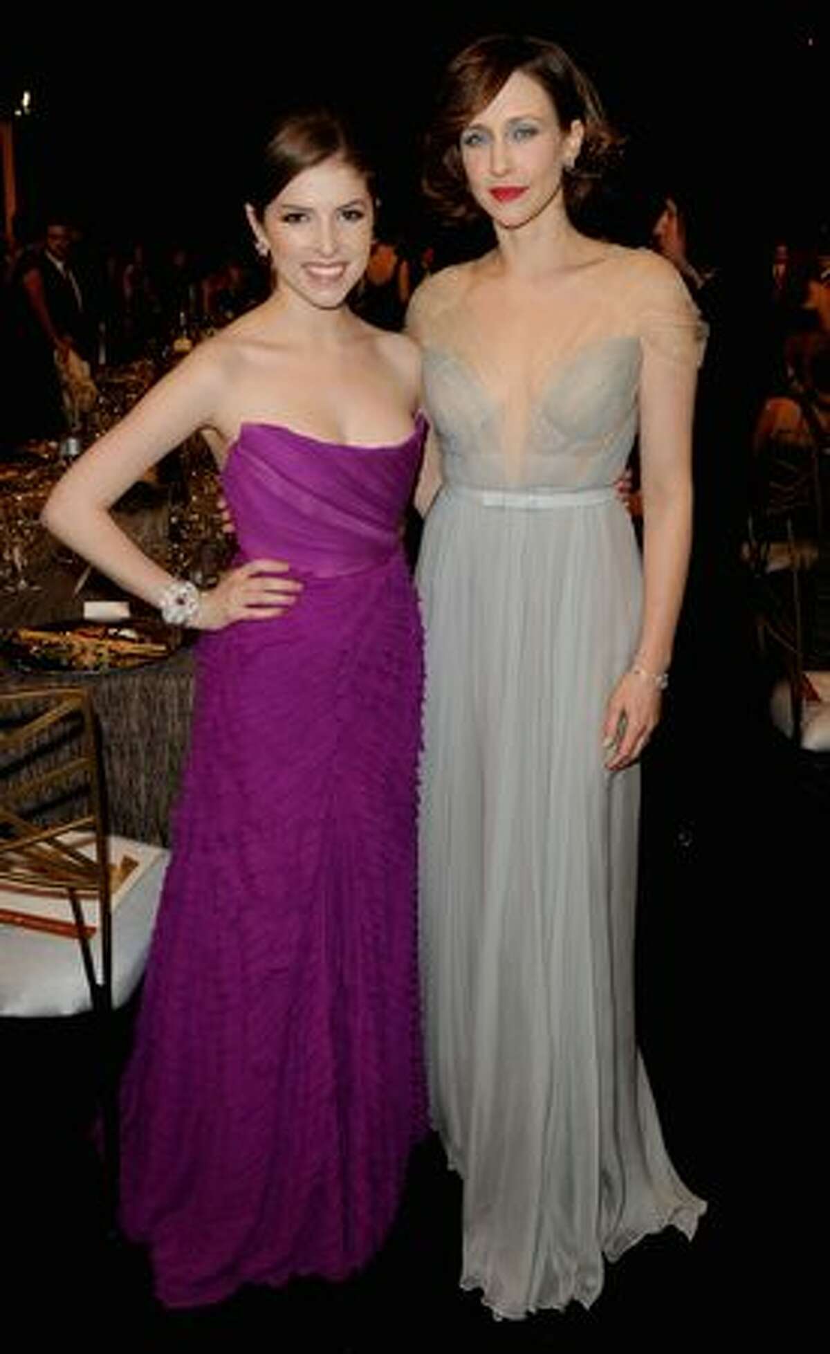 Actress Anna Kendrick (L) and actress Vera Farmiga attend.