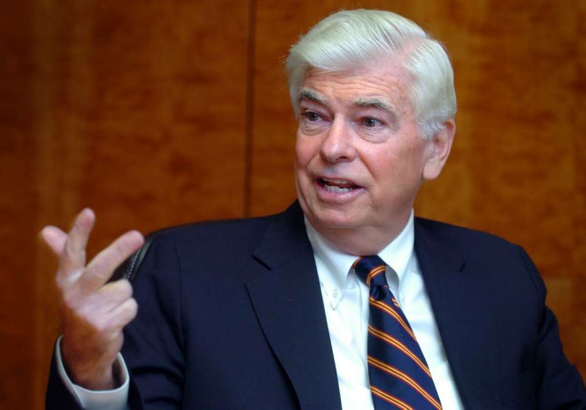 Democratic Senator Christopher Dodd talks with the Connecticut Post editorial board Friday Sept. 18, 2009 at the newspaper's office in Bridgeport, Conn.