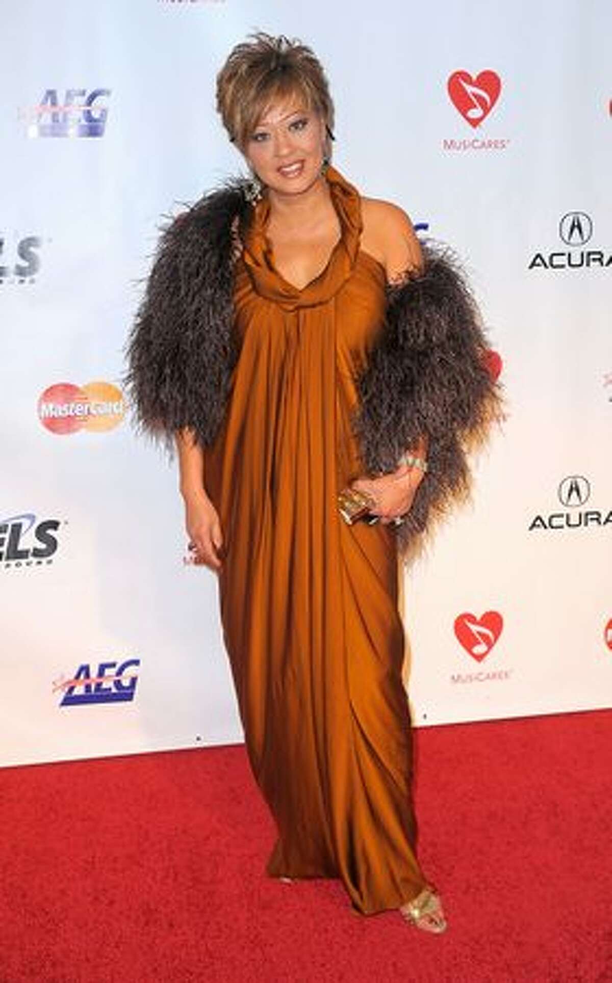 Singer Rosalina arrives at the 2010 MusiCares Person Of The Year Tribute To Neil Young at the Los Angeles Convention Center on January 29, 2010 in Los Angeles, California.