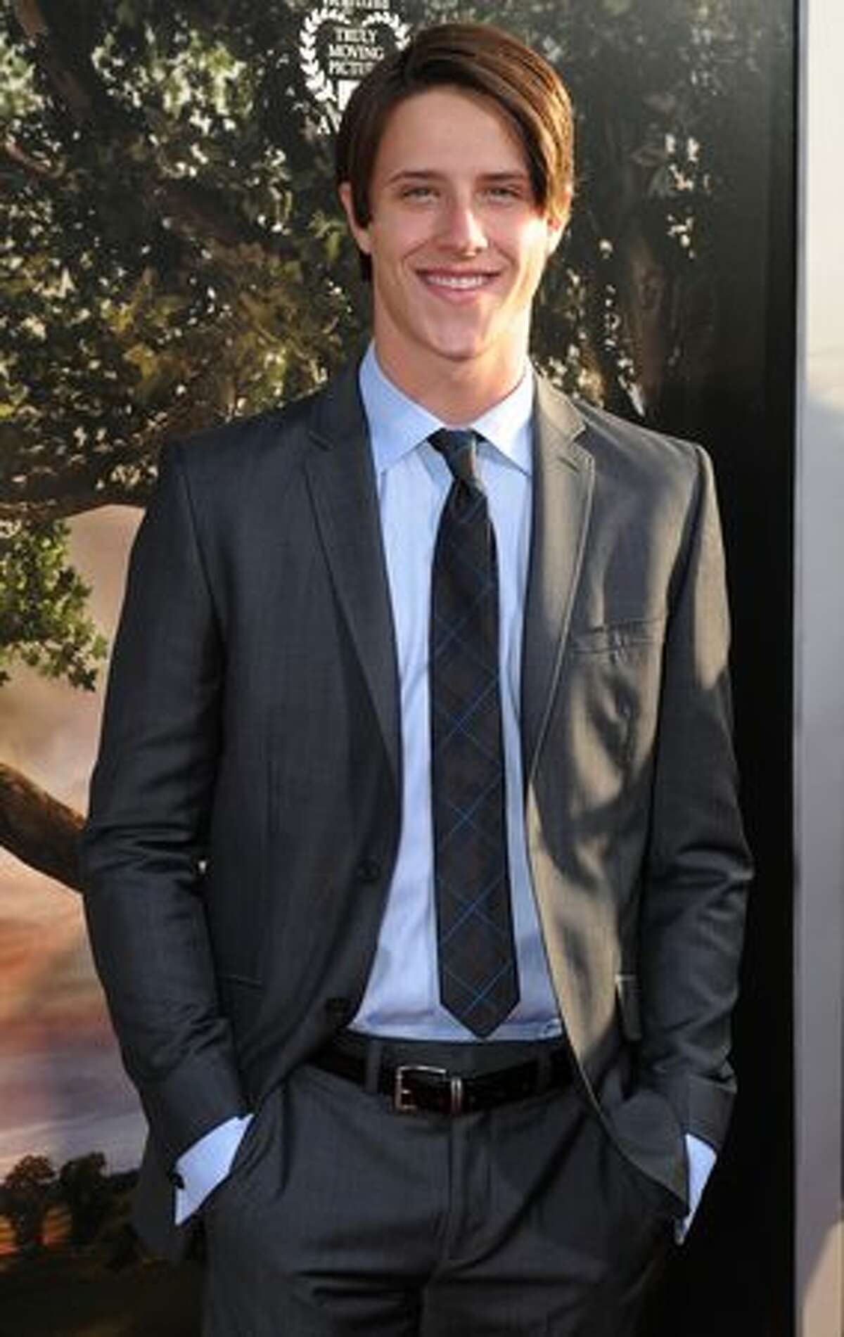 Actor Shane Harper poses on the red carpet as he arrives for the premiere of the movie "Flipped" at the Cinerama Dome Theater in Hollywood.