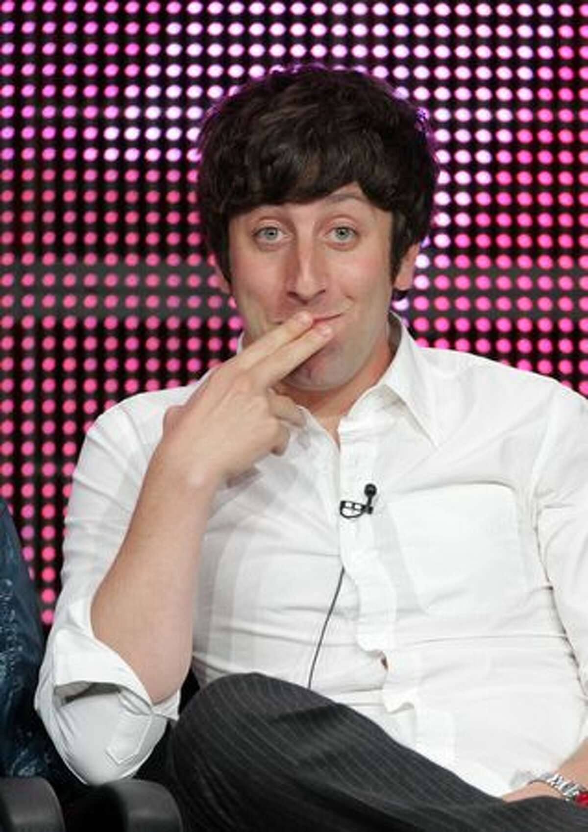 Actor Simon Helberg speaks at "The Big Bang Theory" panel during 2010 Summer TCA Tour Day 1 at the Beverly Hilton Hotel in Beverly Hills, California.