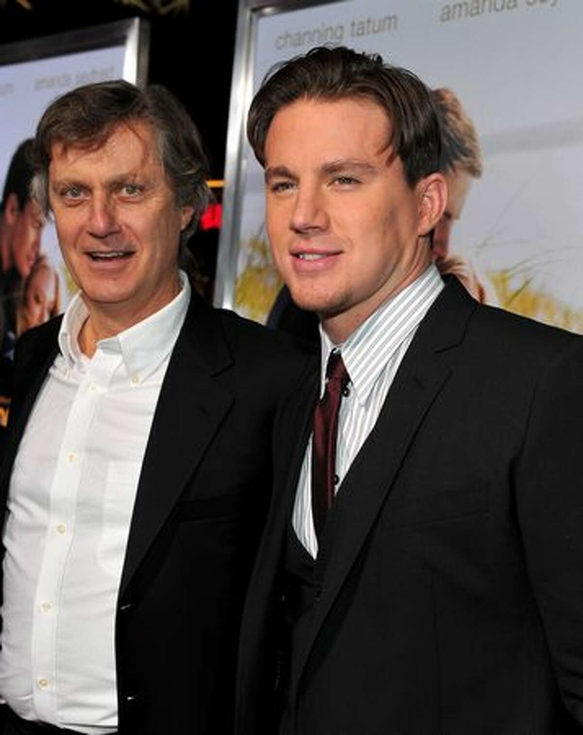 HOLLYWOOD - FEBRUARY 01: Director Lasse Halstrom and actor Channing Tatum arrive at the premiere of Screen Gem's "Dear John" at Grauman's Chinese Theater on February 1, 2010 in Hollywood, California.