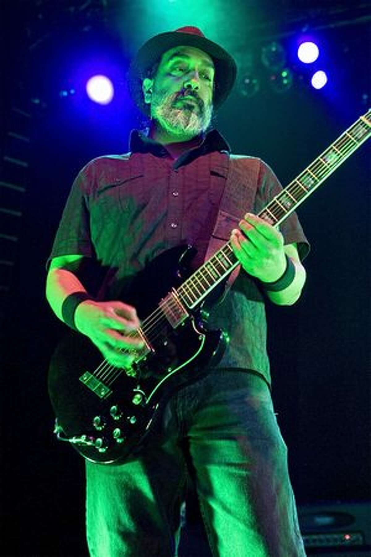 Kim Thayil of Soundgarden performs an intimate Lollapalooza pre-show at The Vic Theatre in Chicago.