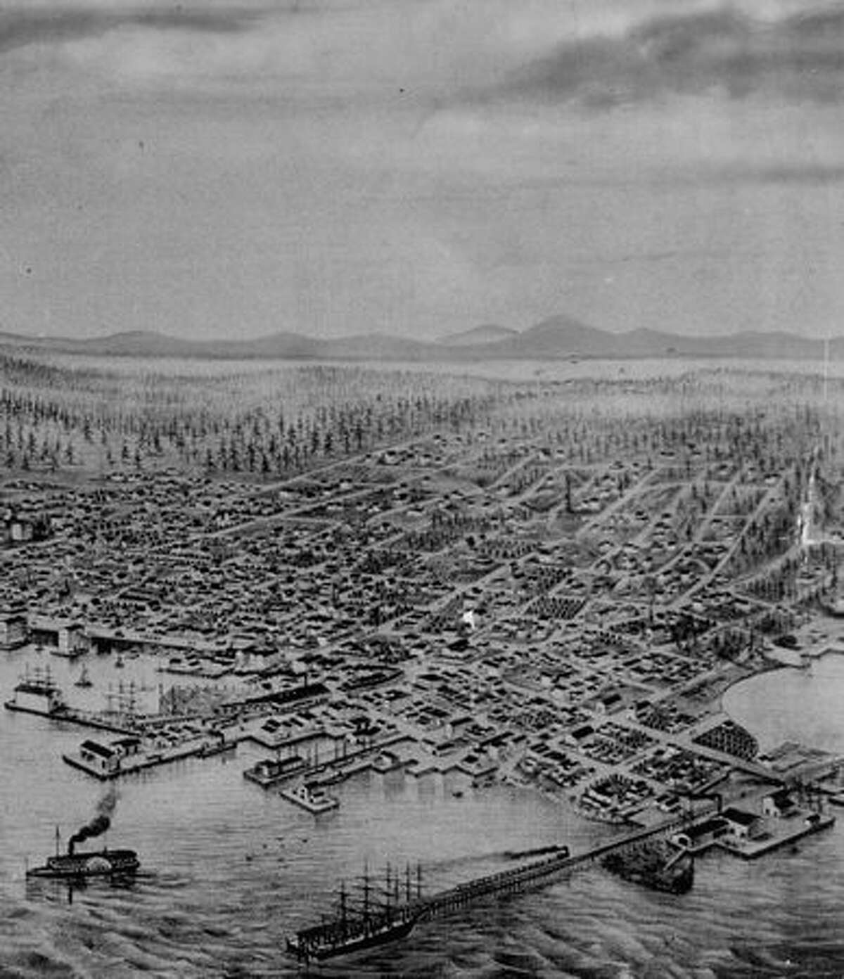 This photo caption indicates it's an 1878 view of Seattle.