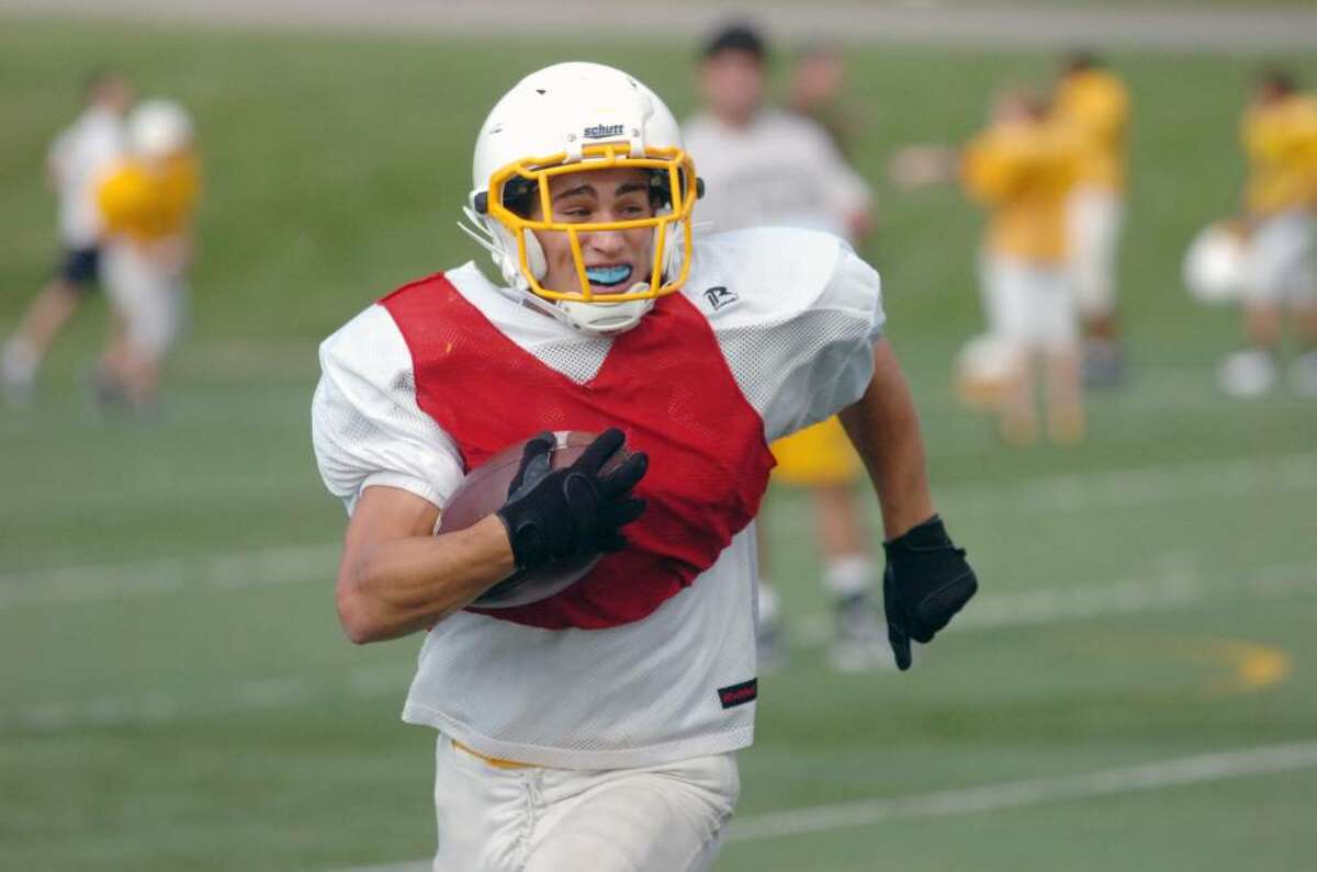 The Brunswick School Bruins football player Joey Beninati practices on Friday afternoon, Sept. 18, 2009 at the school.