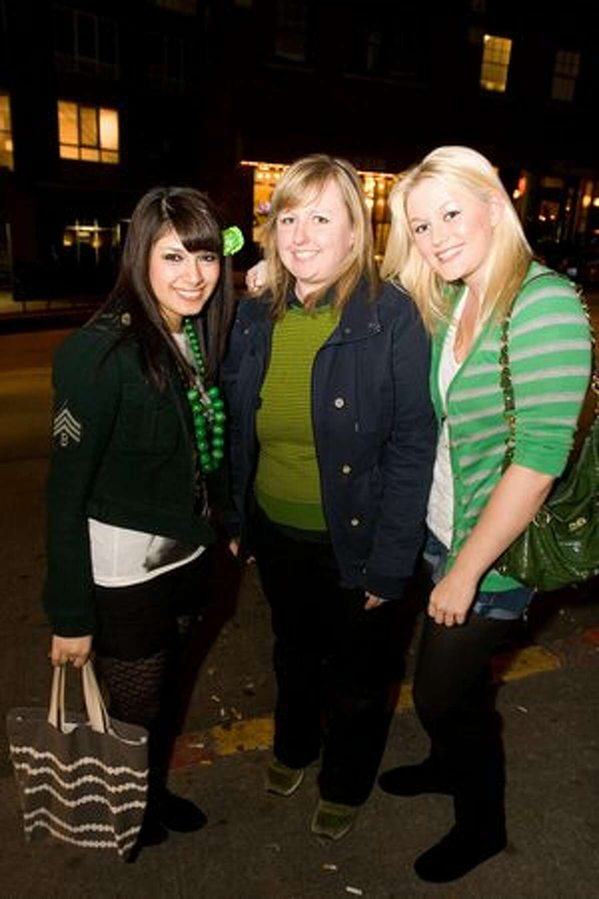 Patrons celebrate St. Patrick's Day at Clever Dunne's Irish pub in Capitol Hill.
