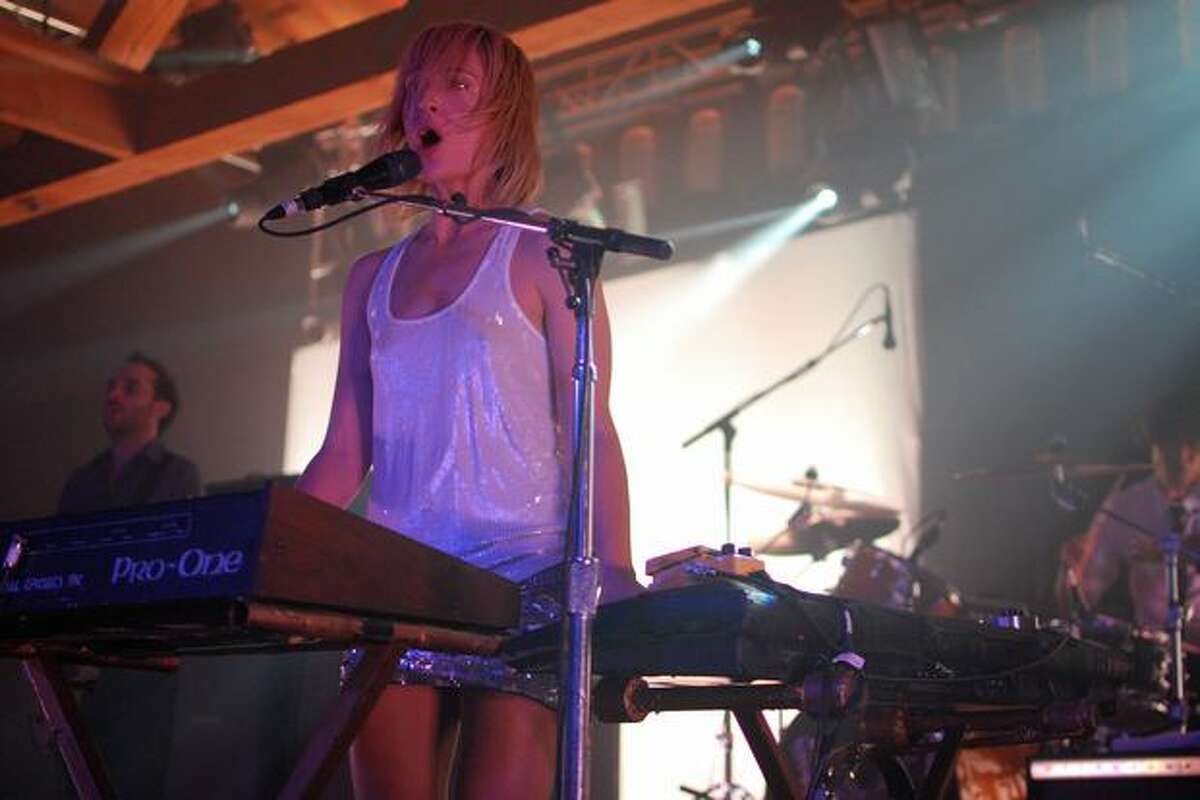 Metric performs before a sold-out crowd at Showbox SoDo on March 21. (Kam Martin / seattlepi.com)