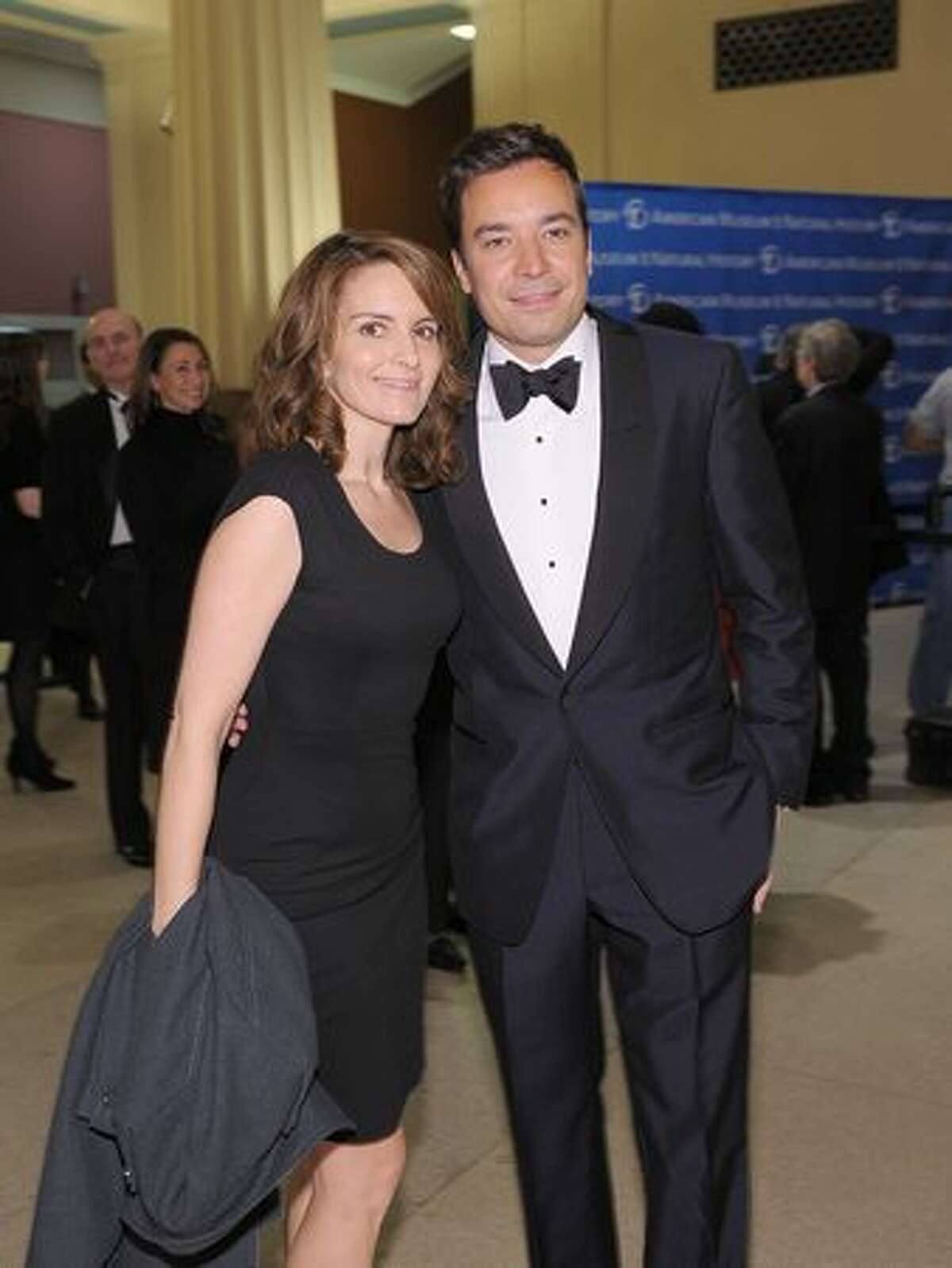 Actors and comedians Tina Fey and Jimmy Fallon attend the American Museum of Natural History's 2010 Museum Gala at the American Museum of Natural History in New York City.