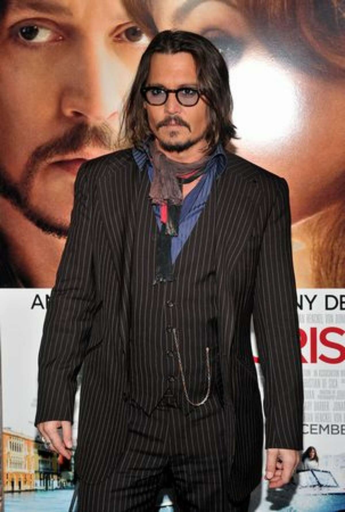 Actor Johnny Depp attends the World premiere of "The Tourist" at Ziegfeld Theatre in New York, New York.
