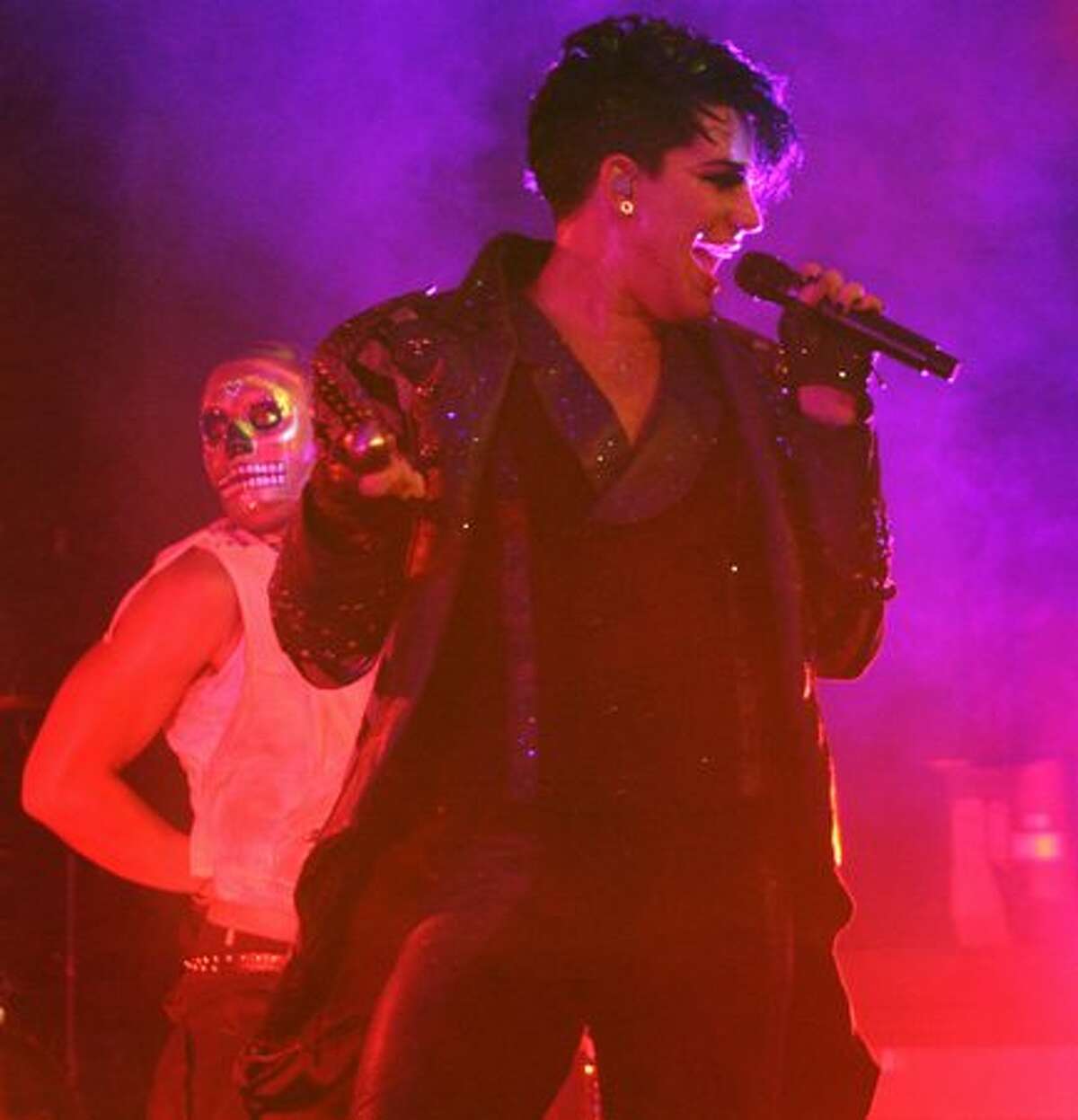 Adam Lambert performs at the Showbox SoDo in Seattle.