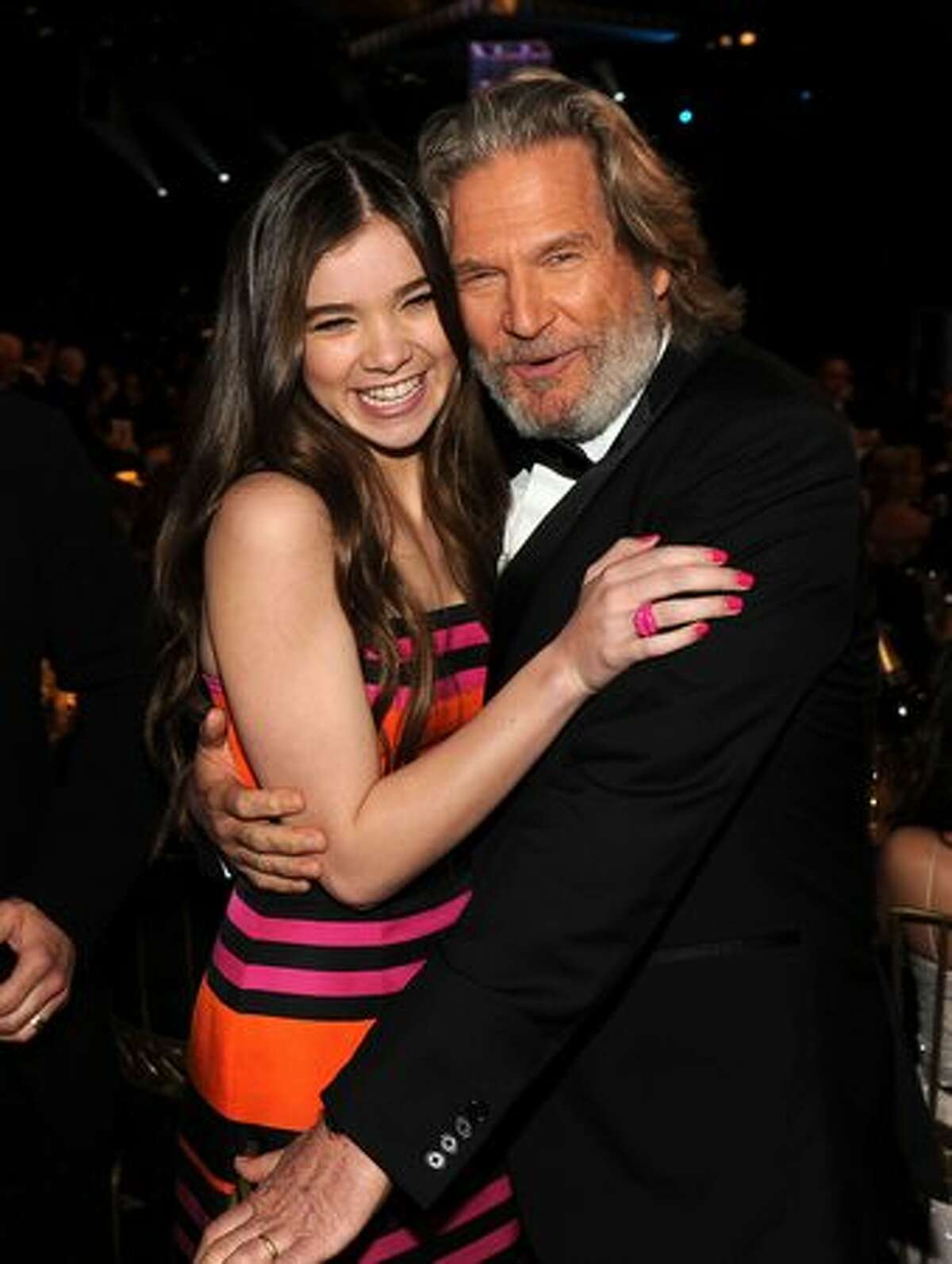 Actress Hailee Steinfeld and Actor Jeff Bridges attend the cocktail reception that followed the 17th annual Screen Actors Guild Awards in Los Angeles on Sunday, Jan. 30, 2011.