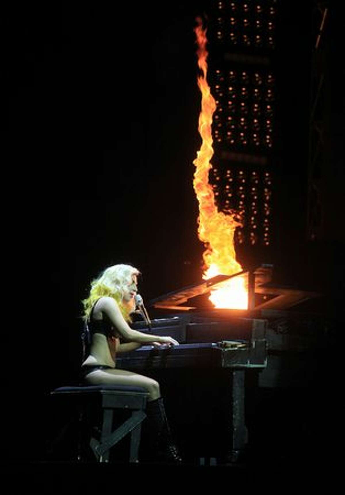 Lady Gaga performs her song Speechless during a show at the Tacoma Dome on Saturday August 21, 2010.